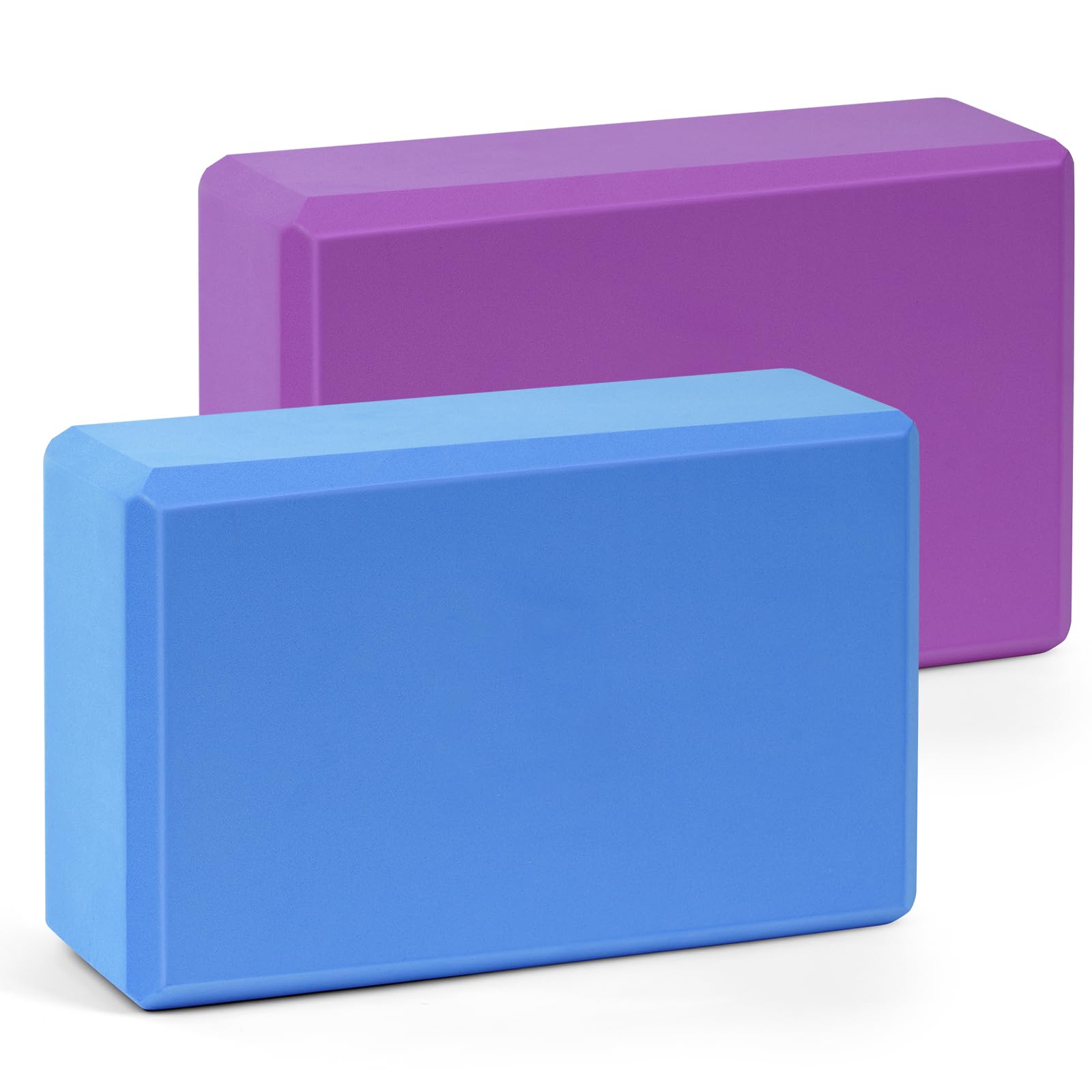 flintronic Yoga Block, Erwachsene Yogablock im 2er Set, Hochdichter Eva-Schaum, umweltfreundlich und leicht, Hartschaum, rutschfest, Ideal für Pilates, Pilates, Meditation