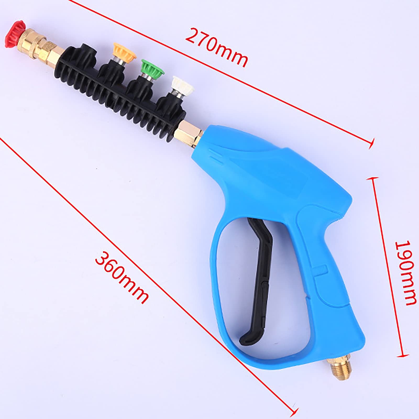 Pistola a Spruzzo per Irrigazione Pistola ad acqua a 4 bit alta pressione con la versione lunga per giardino annaffiatoio pistola per La Pulizia Dell'irrigazione