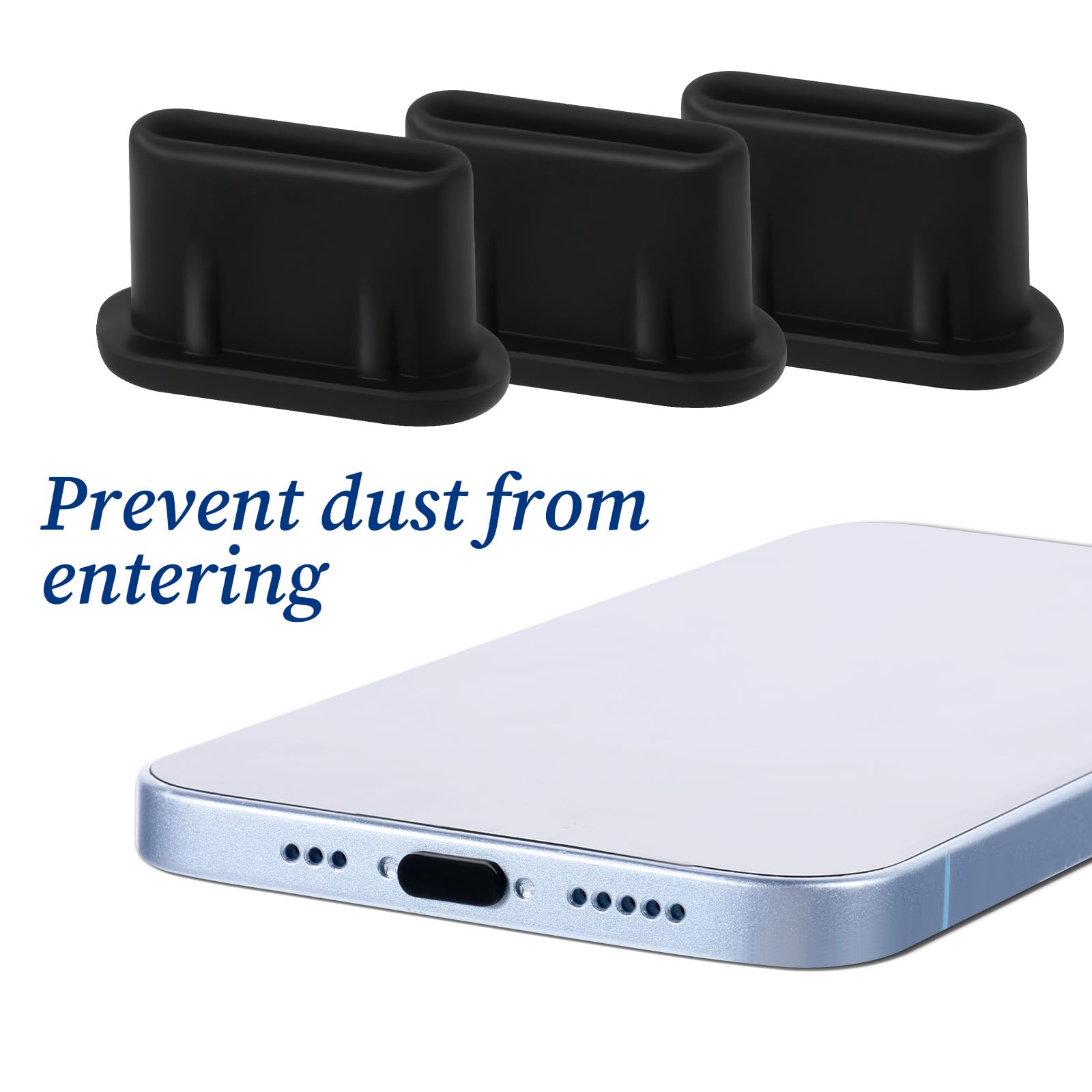 JCKD 30 stuks USB siliconen stofstekkers, USB 2.0/3.0-poort, kunststof stofkap, compatibel met tablets pc, laptop, oplaadkop, USB-stekker voor mobiele voeding, zwart, wit, transparant