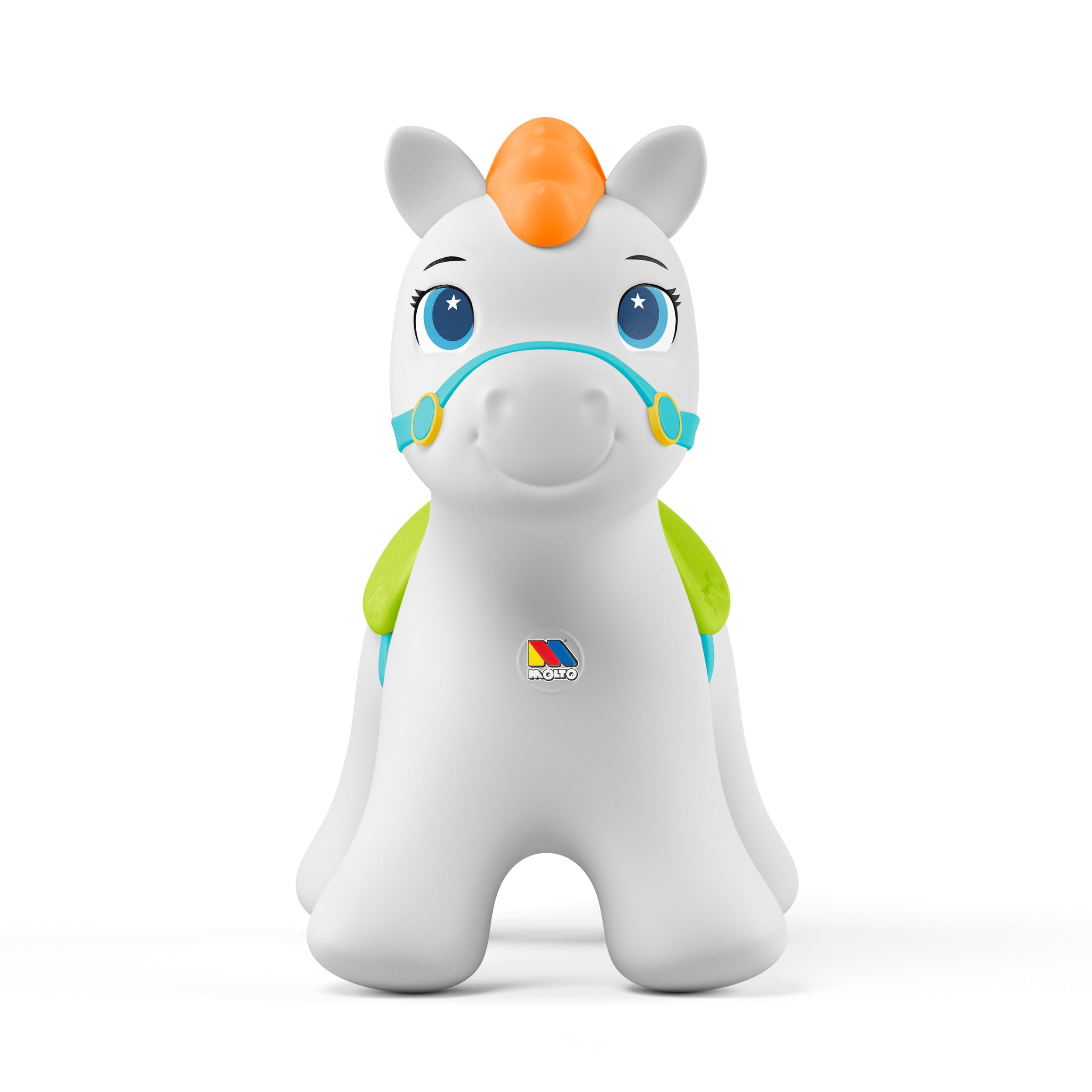 MOLTO | Caballo Saltarín Boingly, Animal Saltarín con Agarre Seguro, Caballo Hinchable para Interior o Exterior, Incluye Hinchador, hasta 20 Kg, Juguete Infantil, + 2 Años