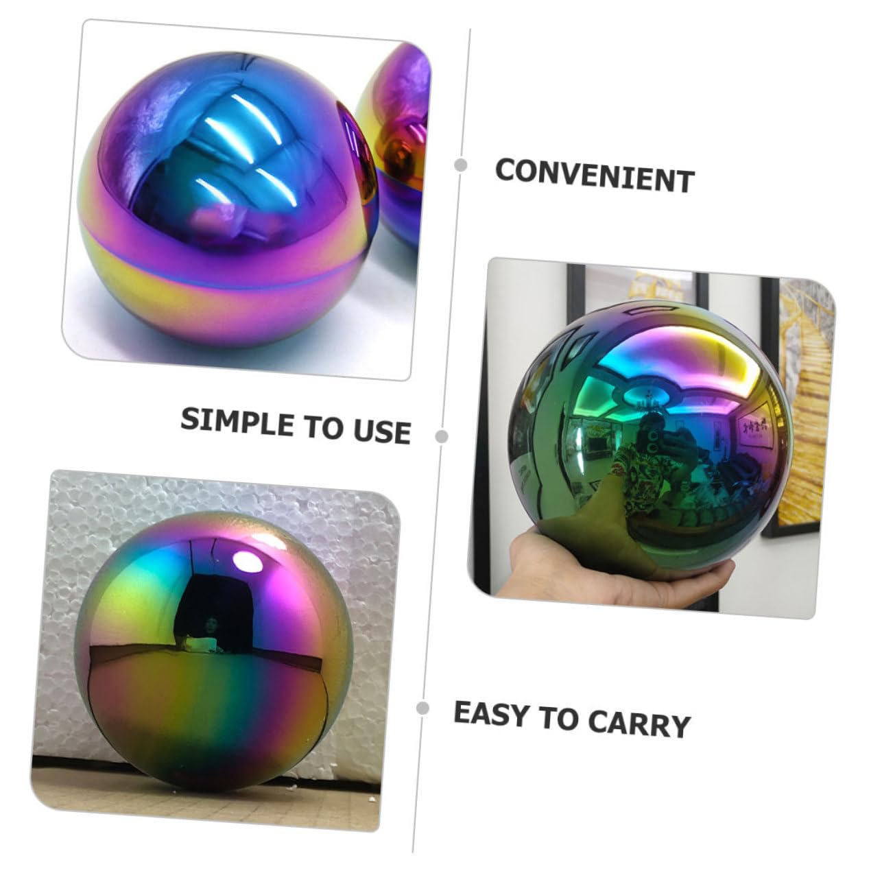 BESTonZON 2 Pezzi Riflettente Inossidabile per Decorazione Design Chic e Decorativa per Esterni e Atmosfera Rilassante Compatta e Leggera per Spazi Esterni