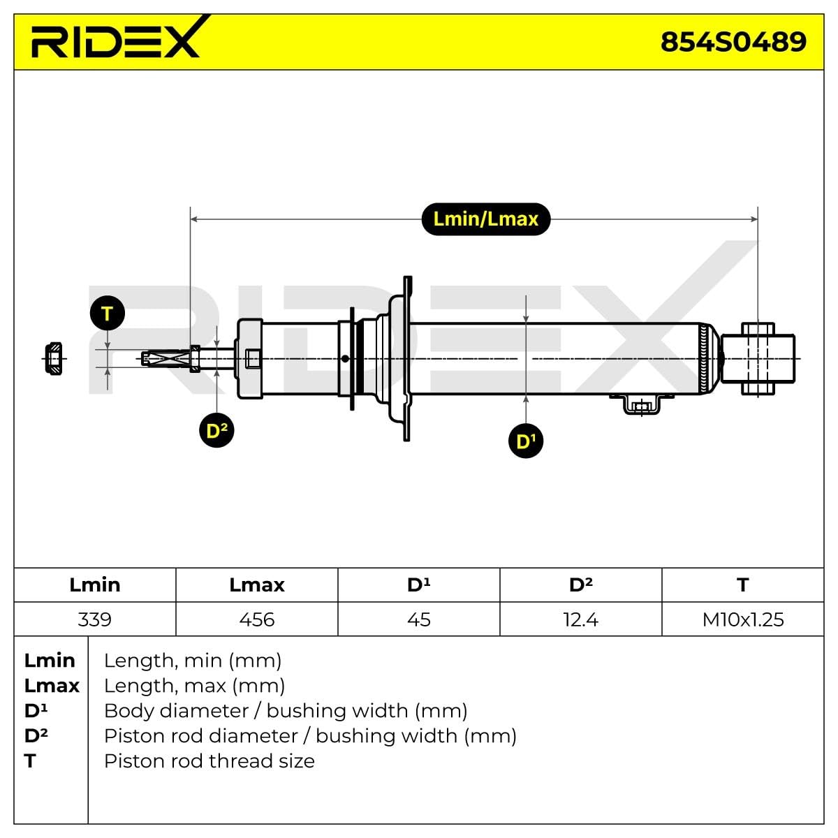 RIDEX 854S0489, 2 szt Amortyzator zestaw teleskopowy przód Kompatybilny z MAZDA MX-5 I NA