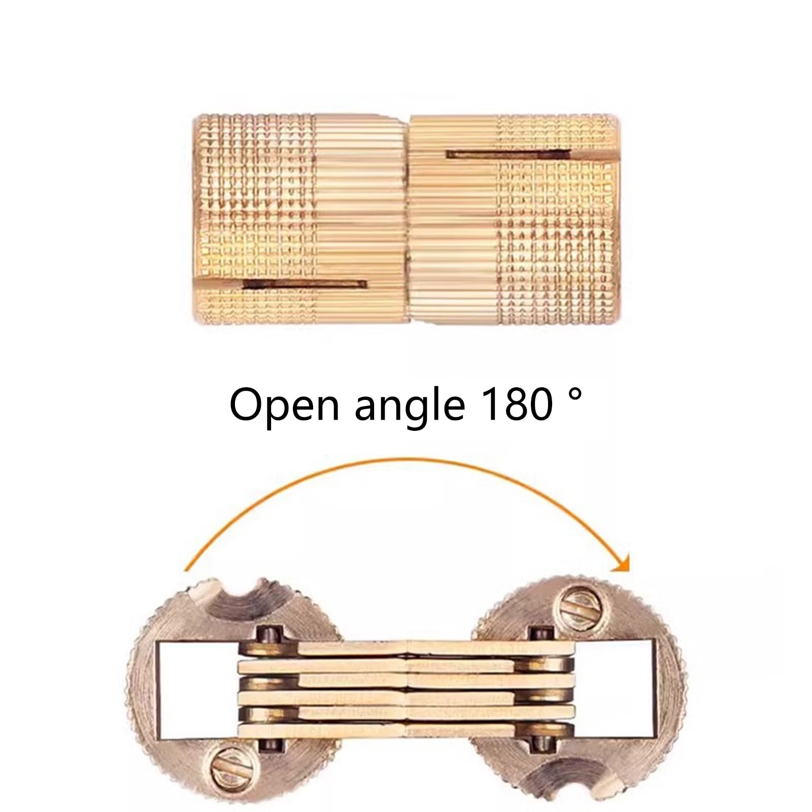 10 Uds Bisagras cilíndricas ocultas para muebles, bisagras de barriles de latón, herrajes para puertas, herrajes para puertas fáciles de instalar