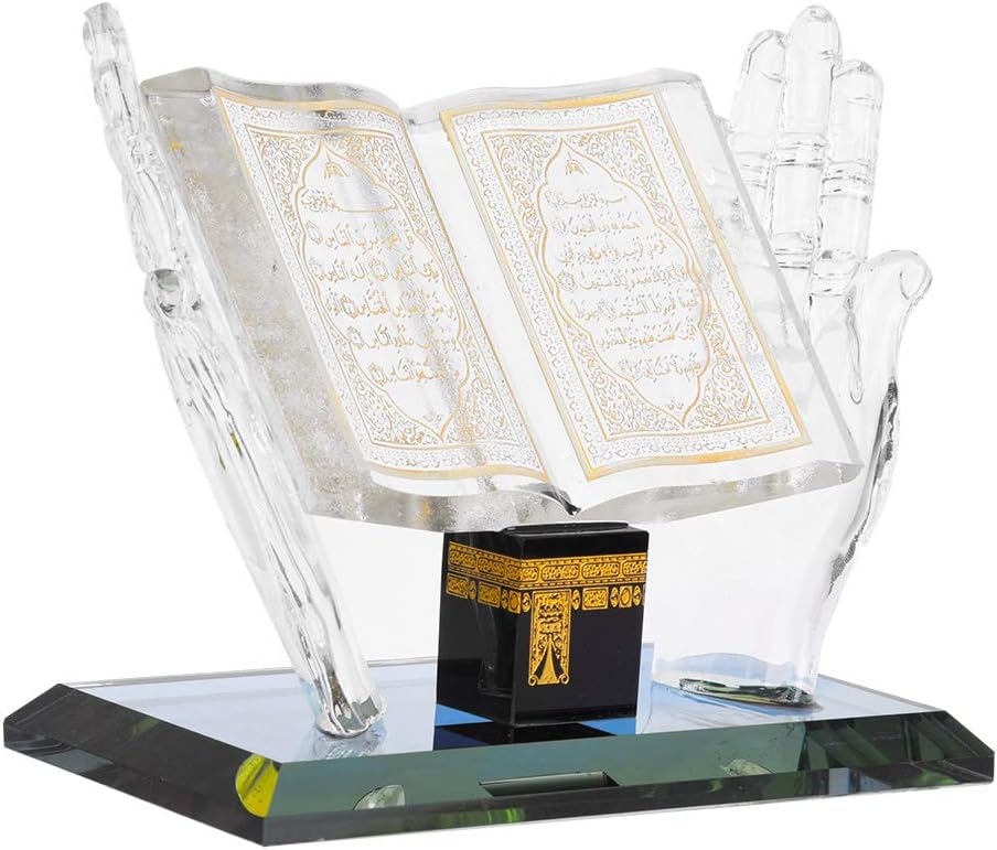 TOPINCN Muslim Crystal Decorative Model Color Plating Muslim Crafts Model Muslim Crystal Collectible Figurines Car Decor