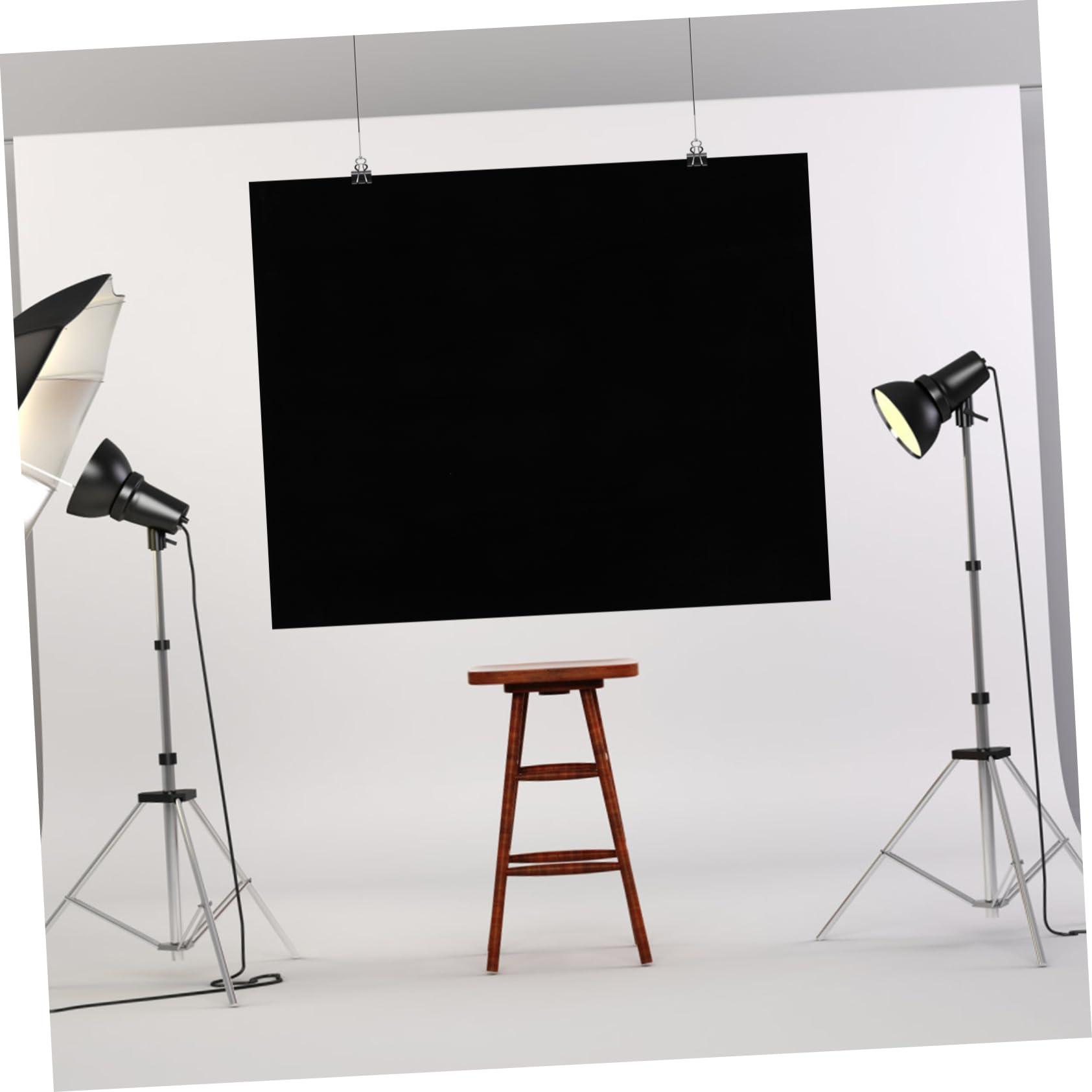 SHINEOFI Sfondo Fotografico Nero Floccato 200x150cm, Assorbe Luce, Lavabile e Facile da Ripristinare per Foto e Video Professionali