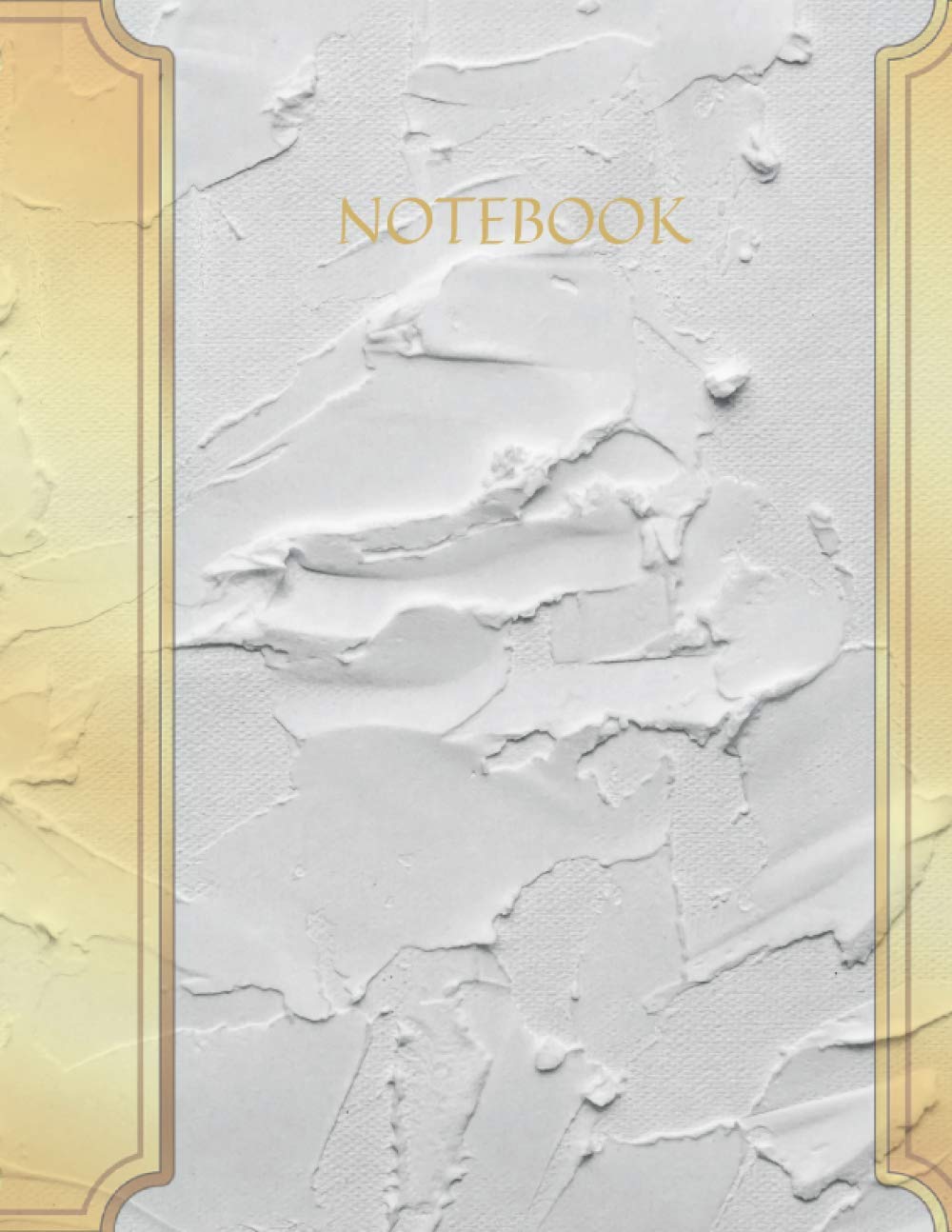 Notebook: Plain Notebook Gray Gold Cover Classic Design 8.5 x 11 - 120 Pages