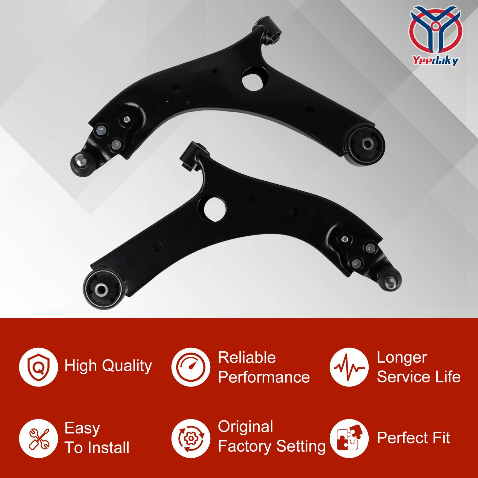 6-Piece Front Lower Control Arm Suspension Kit For 2002-2005 Kia Sedona (EX, LX, 3.5L) | Detroit Axle