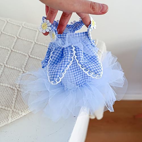 Miniatura 2 de Ropa para perros pequeños, niñas, lindos vestidos de tutú florales con lazo de Pascua, vestido de princesa, ropa para mascotas, trajes de verano