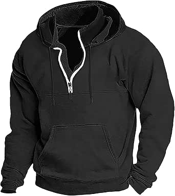 RSZGSWS Mens Camo Hooded Jacket Vintage Full Zip Fleece Lined Hoodies Winter Warm Casual Long