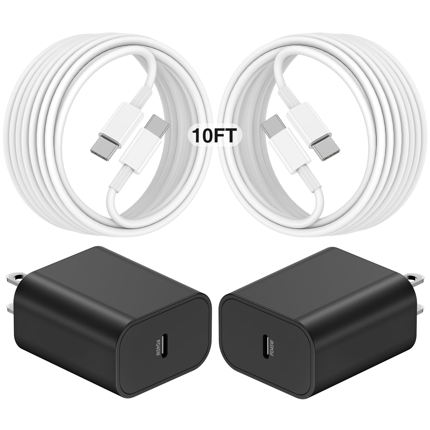 45W Super Fast Charger USB C for Samaung,10FT Samsung Type C Charger Fast Charging Cable for Samsung Galaxy S24+Ultra,Long USB C Cord Android Phone Charger for Samsung Galaxy S23 S22 S21+Ultra-White