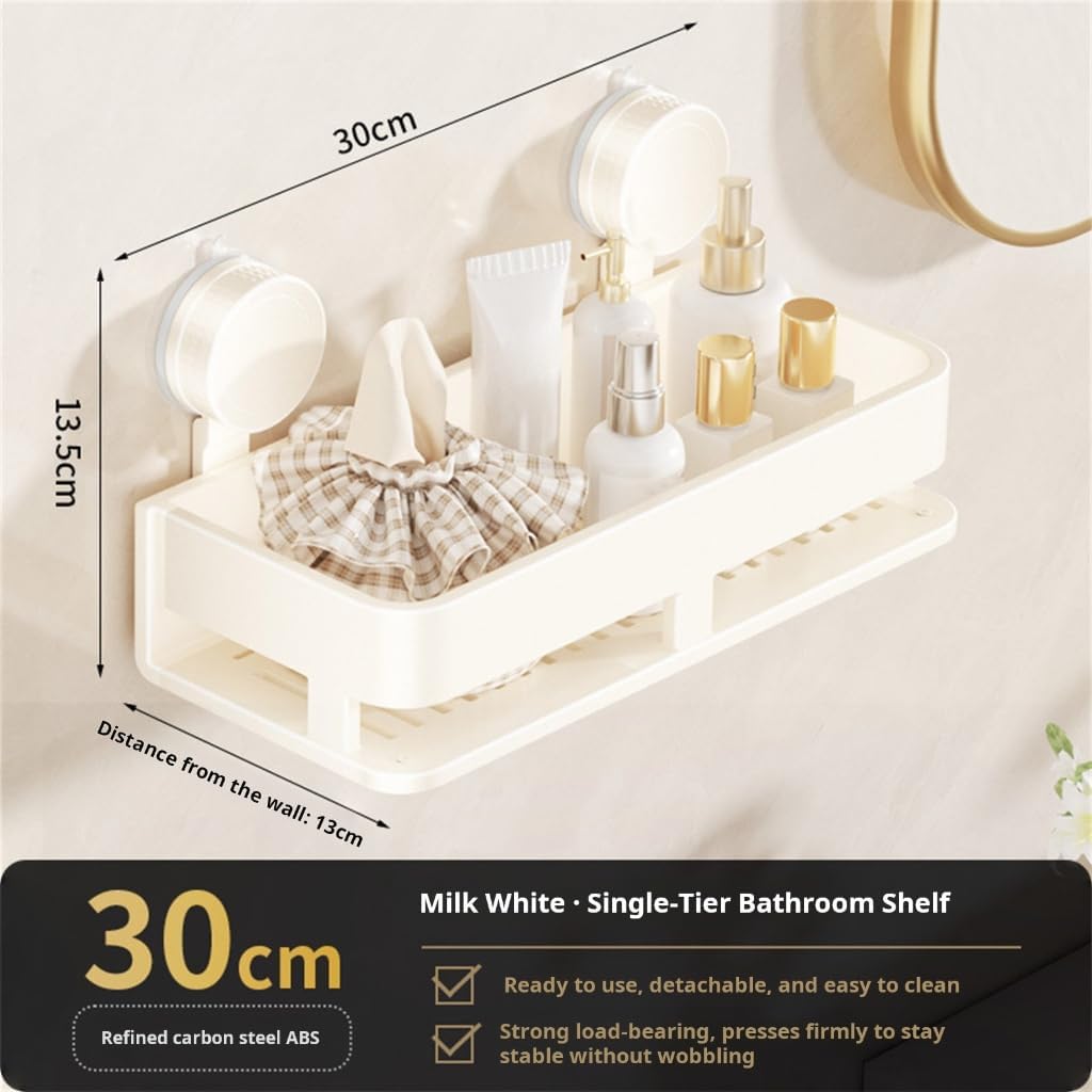 Shower Rack Organizer with Drain Holes Nonslip Bathroom Shelf Shampoo Holder