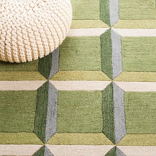 Image of Hand Tufted Wool Carpets Anti Shedding Rug Modern Carpets for Living Room Size 3x5 Feet