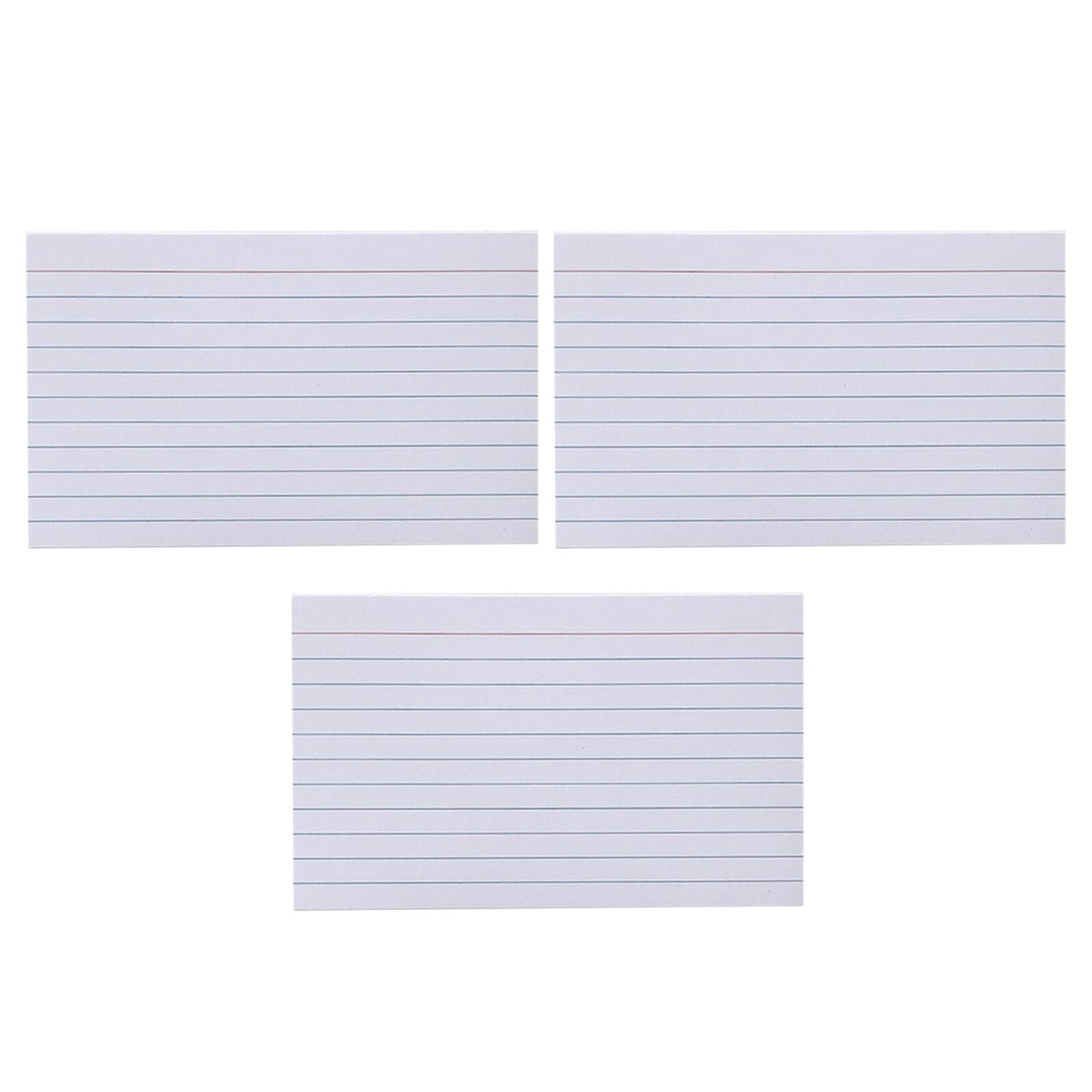 Hemobllo 600 Pièces Cartes Indexées Lignées Double Face Blanches Cartes Mémo Étude Organisées pour École Bureau Présentations