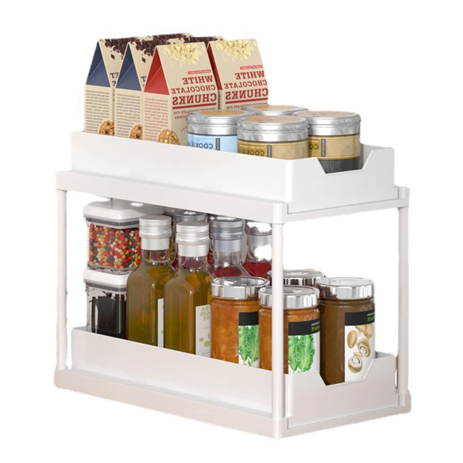 Étagère de rangement amovible pour meuble sous évier de cuisine ou plan de travail