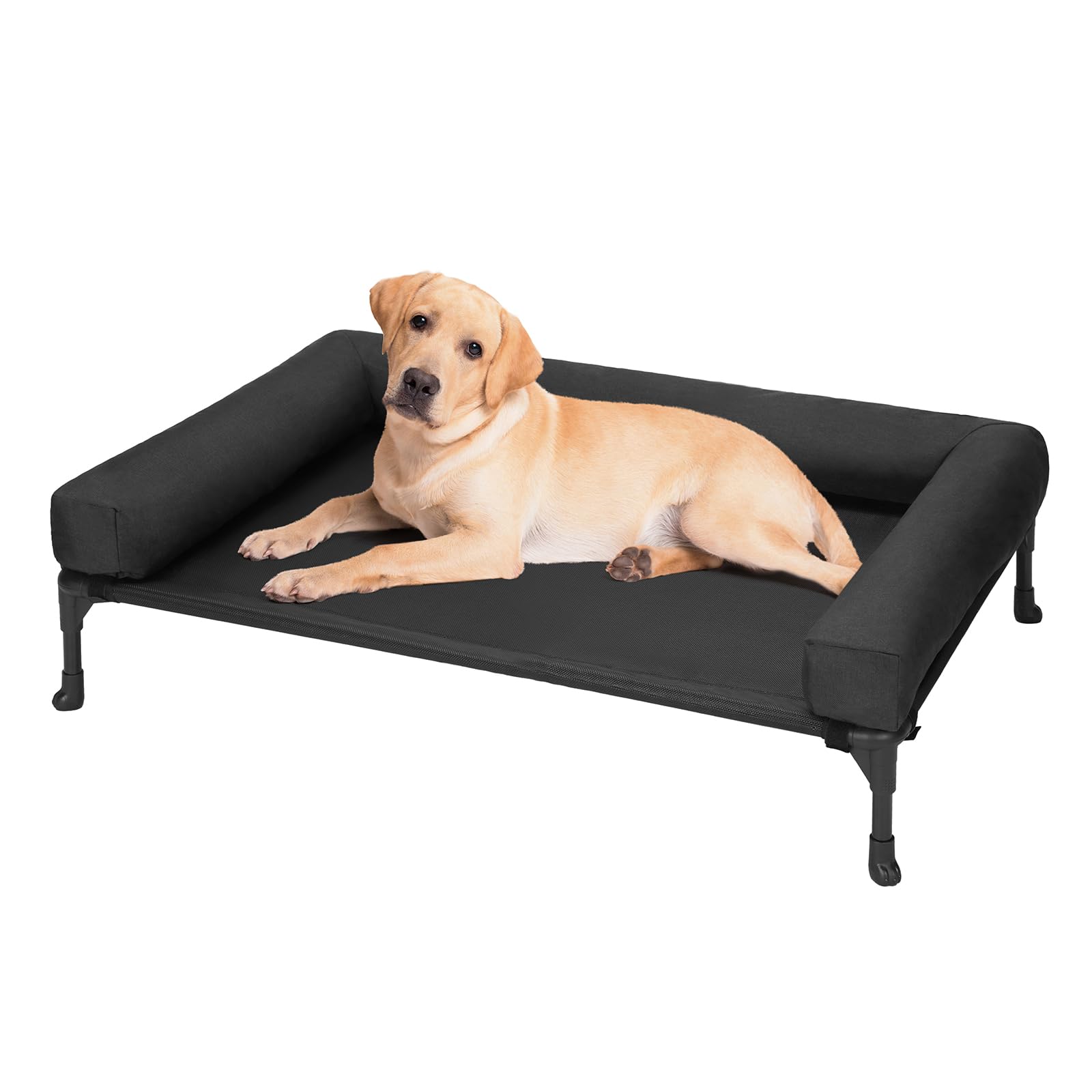 veehoo Cama elevada elevada para perros al aire libre, cama refrescante para perros de tamaño grande, cama exterior para perros con malla de Teslin transpirable y pies antideslizantes, hamaca para