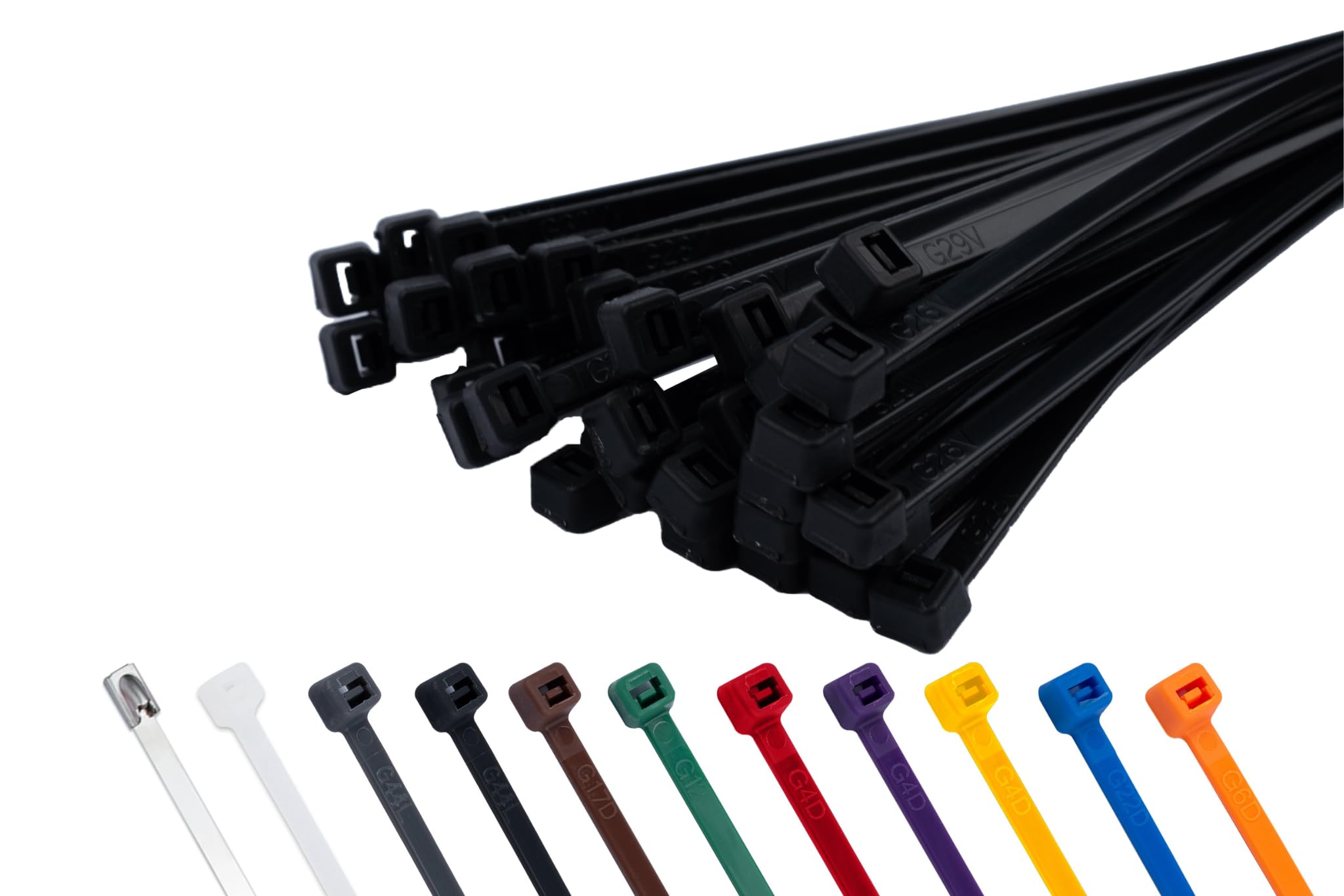 IndifitBlack Cable Ties, 450mm x 9mm (Pack of 100) Premium Nylon Zip Ties, Multi-Purpose Plastic Tie Wraps, Secure Self-Locking Mechanism, for Home, Garden, Office and DIY