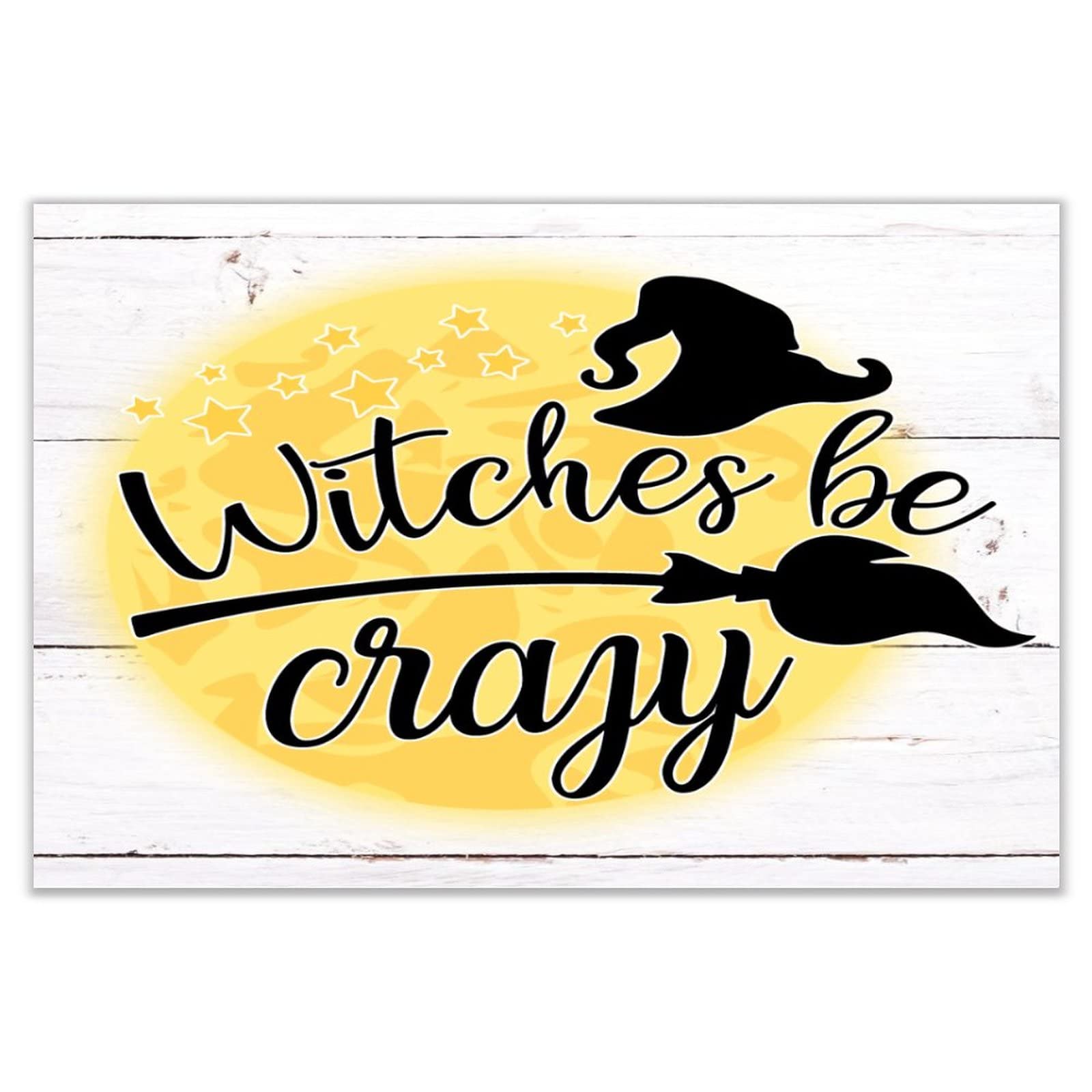 Plaque murale Witches Be Crazy idée cadeau idéale pour une crémaillère