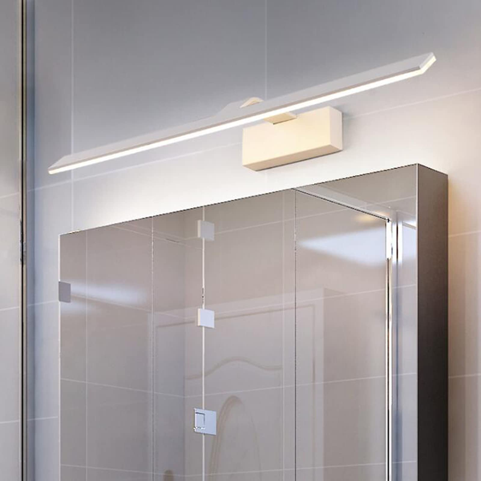 Eitelkeit Beleuchtung Weiß LED Wandleuchte Badezimmer Spiegel Licht Wasserdicht Acryl Make-up Licht Spiegelschrank Frontlicht Badezimmer Licht (72cm, Luc