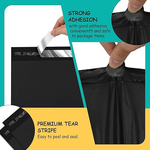 Miniatura 10 de Vapulcio Sobres de polietileno de 10 x 13 pulgadas, 25 unidades, bolsas de envío amarillas para ropa, sobres de correo resistentes a desgarros e