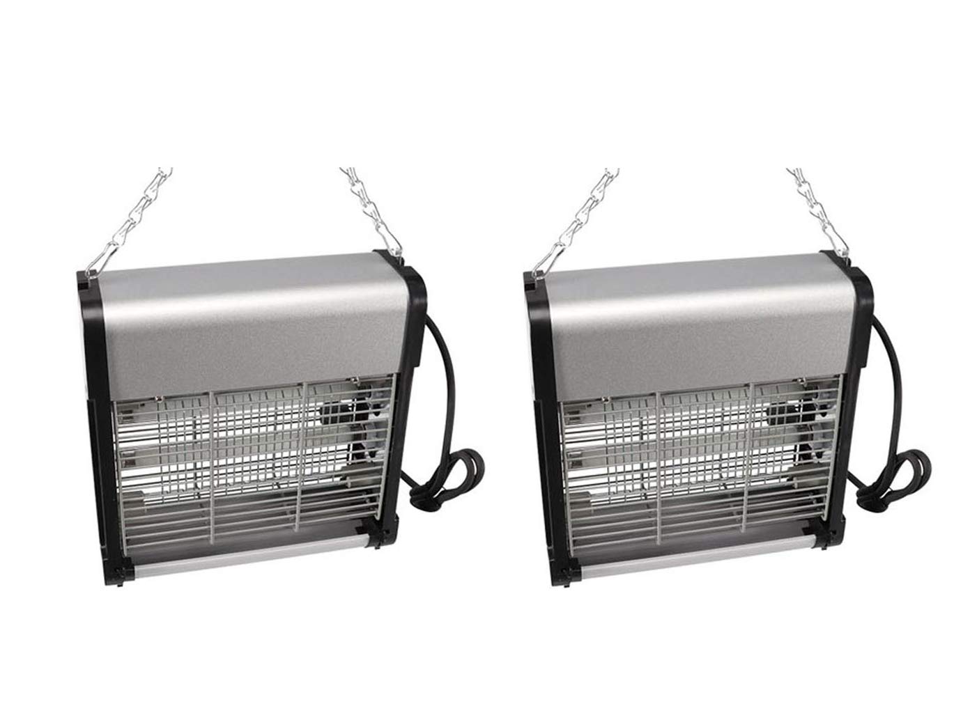 2er Set elektrische Stechmückenfallen Insektenvernichter mit UV Licht 2x 6W, Lampen für Räume jeweils 30m²