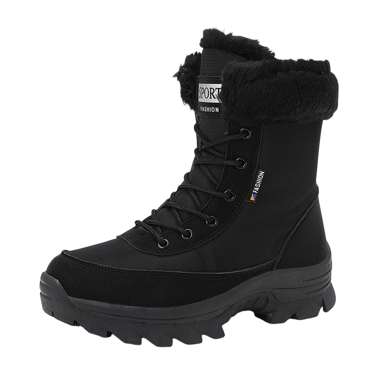 Snowboot DamenPflegeleichte Damen-Winterschuhe für kaltes Wetter mit Rutschfester Sohle warmem Innenfutter stilvolle Stiefeletten für Schnee Frost