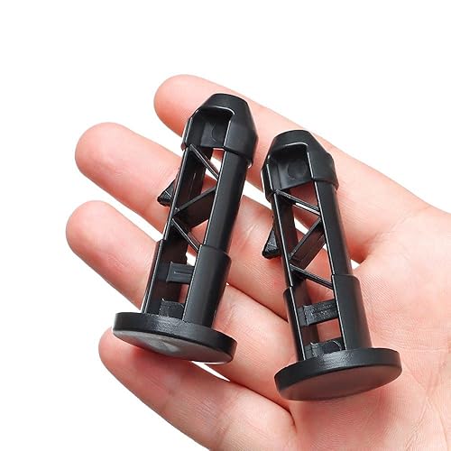 Miniatura 8 de 6 unidades de pasador de bisagra de plástico para cubo de ruedas, pasador de bisagra, cubos de basura para 80-240 L, hogar y comercial (negro, 2.638