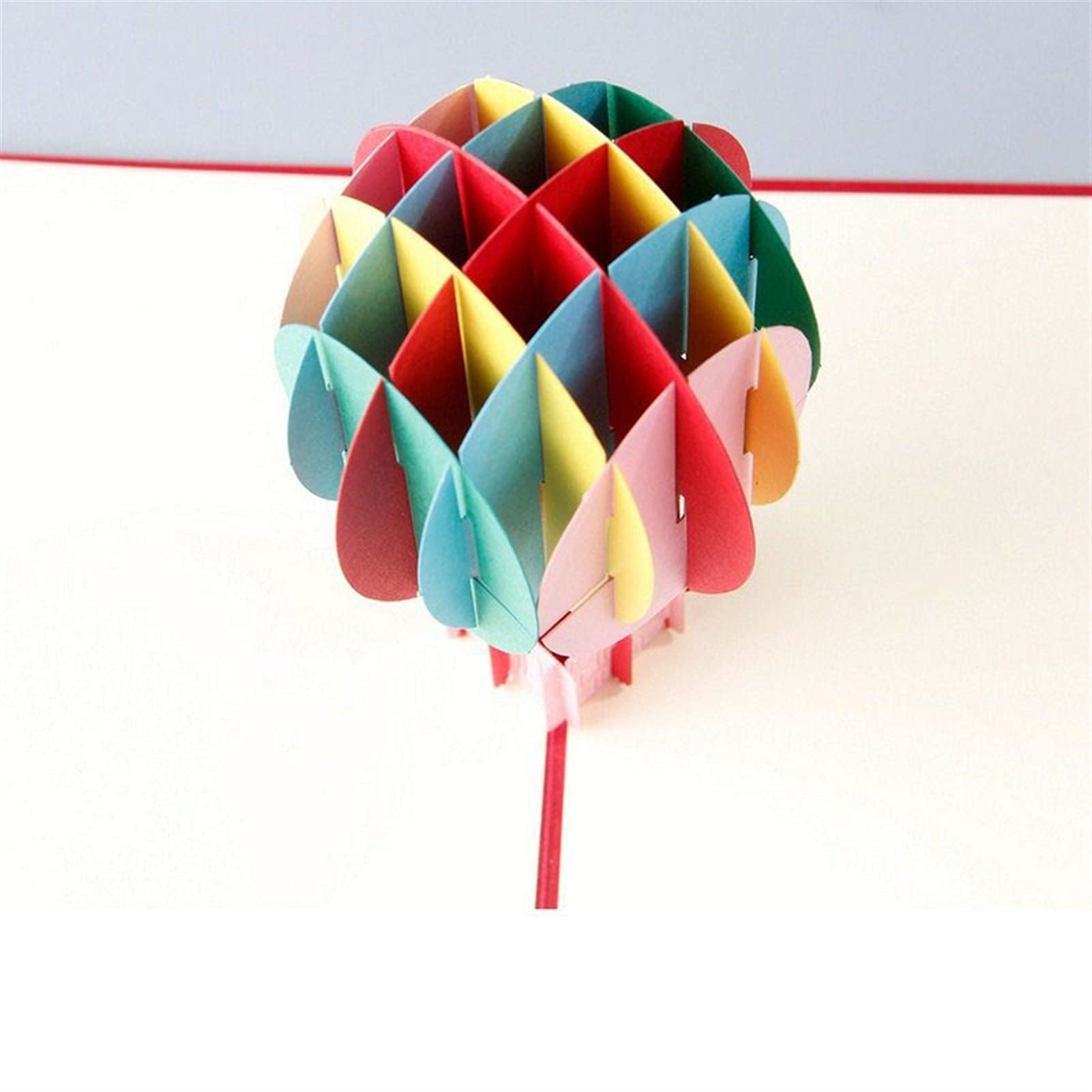 Biglietto di auguri for matrimonio Biglietti d'auguri Fatti a mano Arcobaleno Mongolfiera Invito di carta Biglietti d'auguri Cartolina Festa di compleanno Matrimonio Regalo creativo Inviti for bigliet