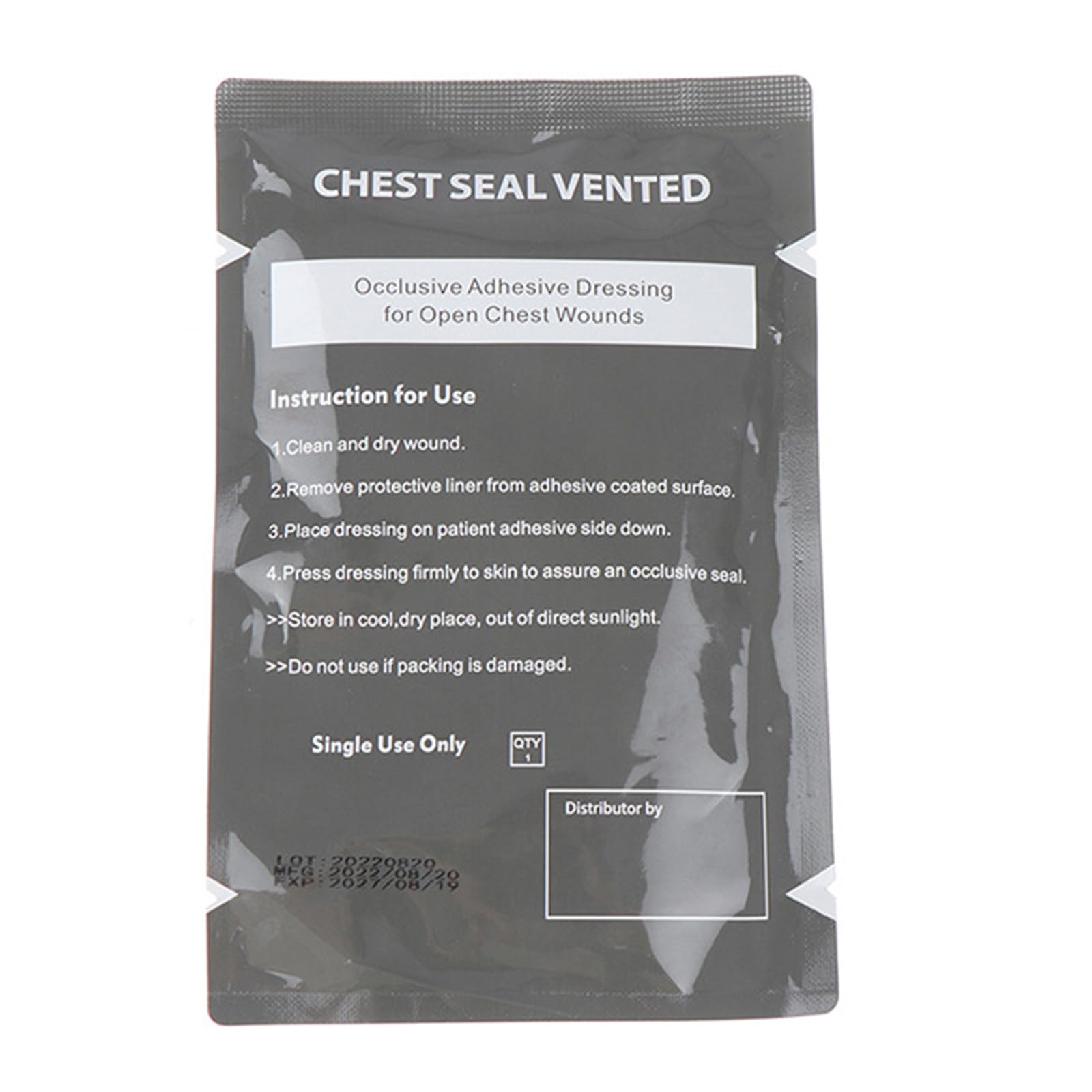 Emergencies Trauma Sticker Medically Patches Square Medically Chest Seal Vented Dressing Bandages Outdoor Tool Enduring