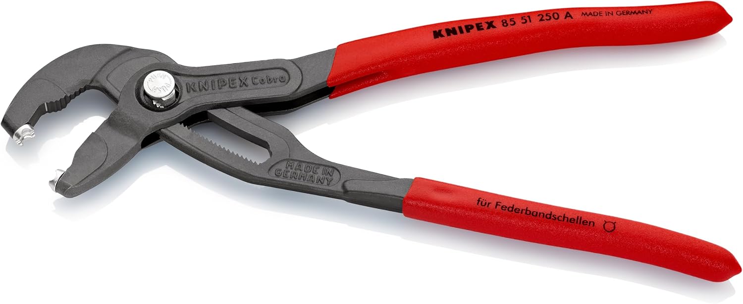 Knipex 85 51 250 A SB Spring Hose Clamp Pliers 9,84" in blister packaging