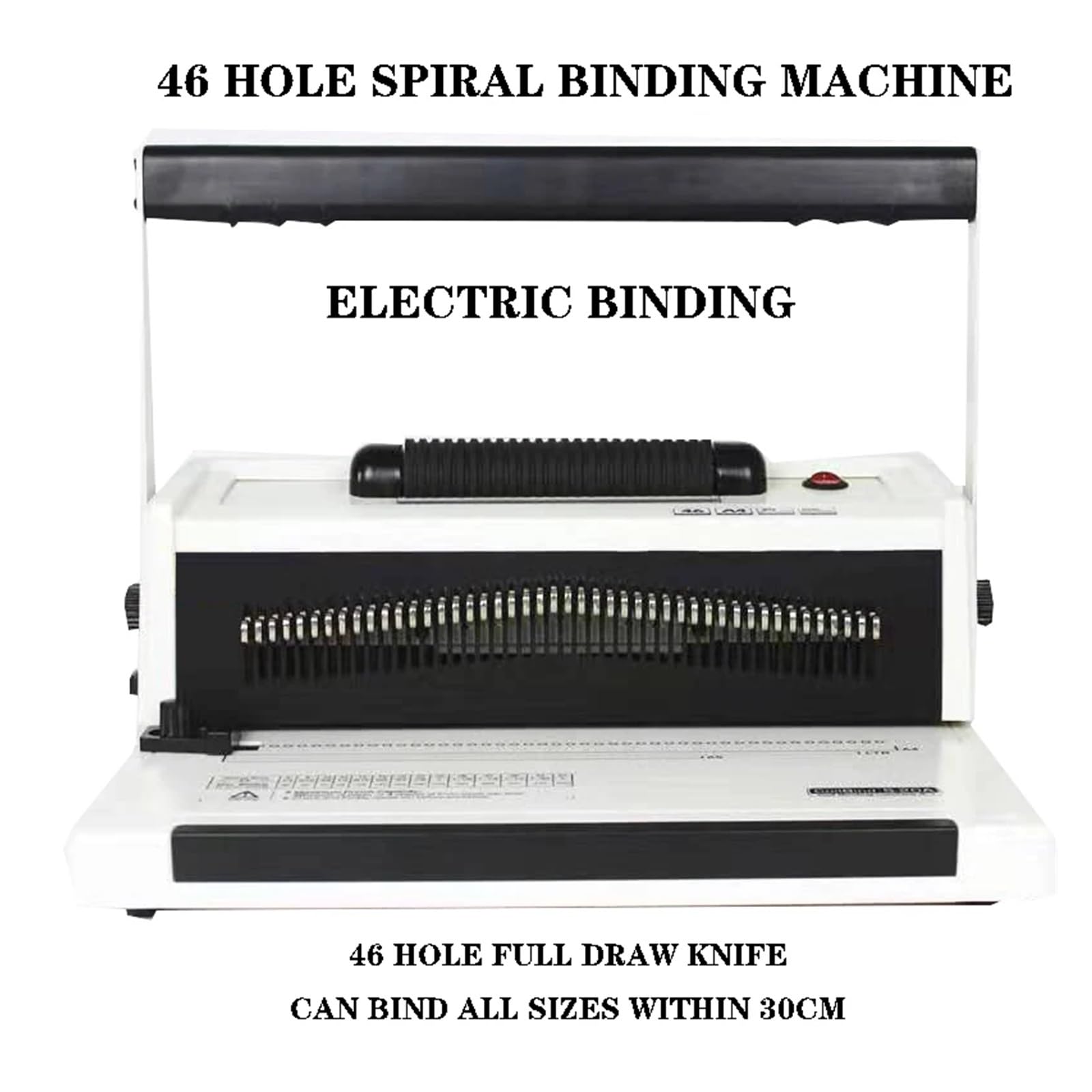 Rilegatrice, S20A Electric Card Loose-Leaf Punching Machine Spiral Plastic Ring Binding And Punching Machine Single Coil Binding Machine per scuola e ufficio