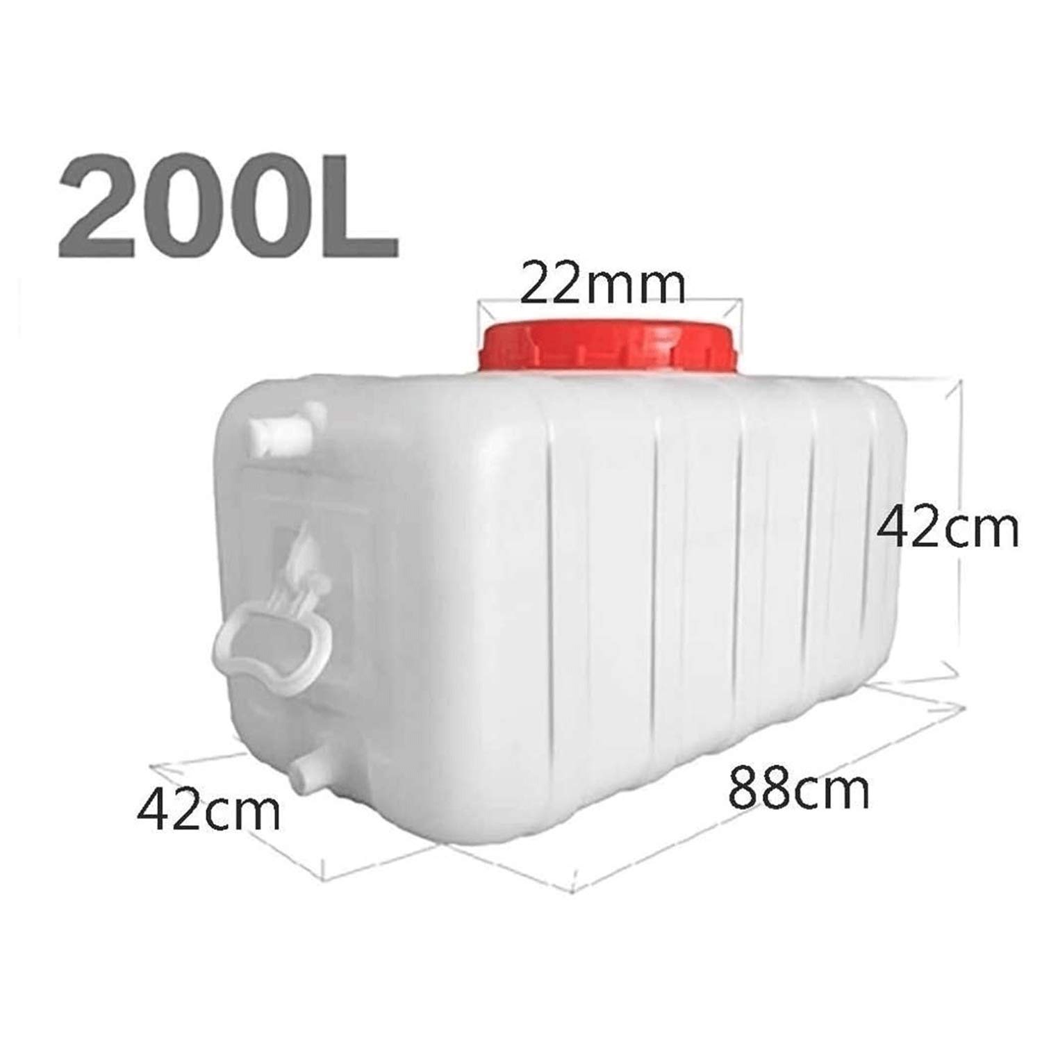 Tanica Acqua Contenitori Per Acqua,25L/50L/100L/150L/200L Tanica Da Acqua Potabile Per Campeggio All'aperto Tanica Dell'Acqua Portatile Per Uso Familiare Escursioni All'aperto Uragano Emerg(Size:200L)
