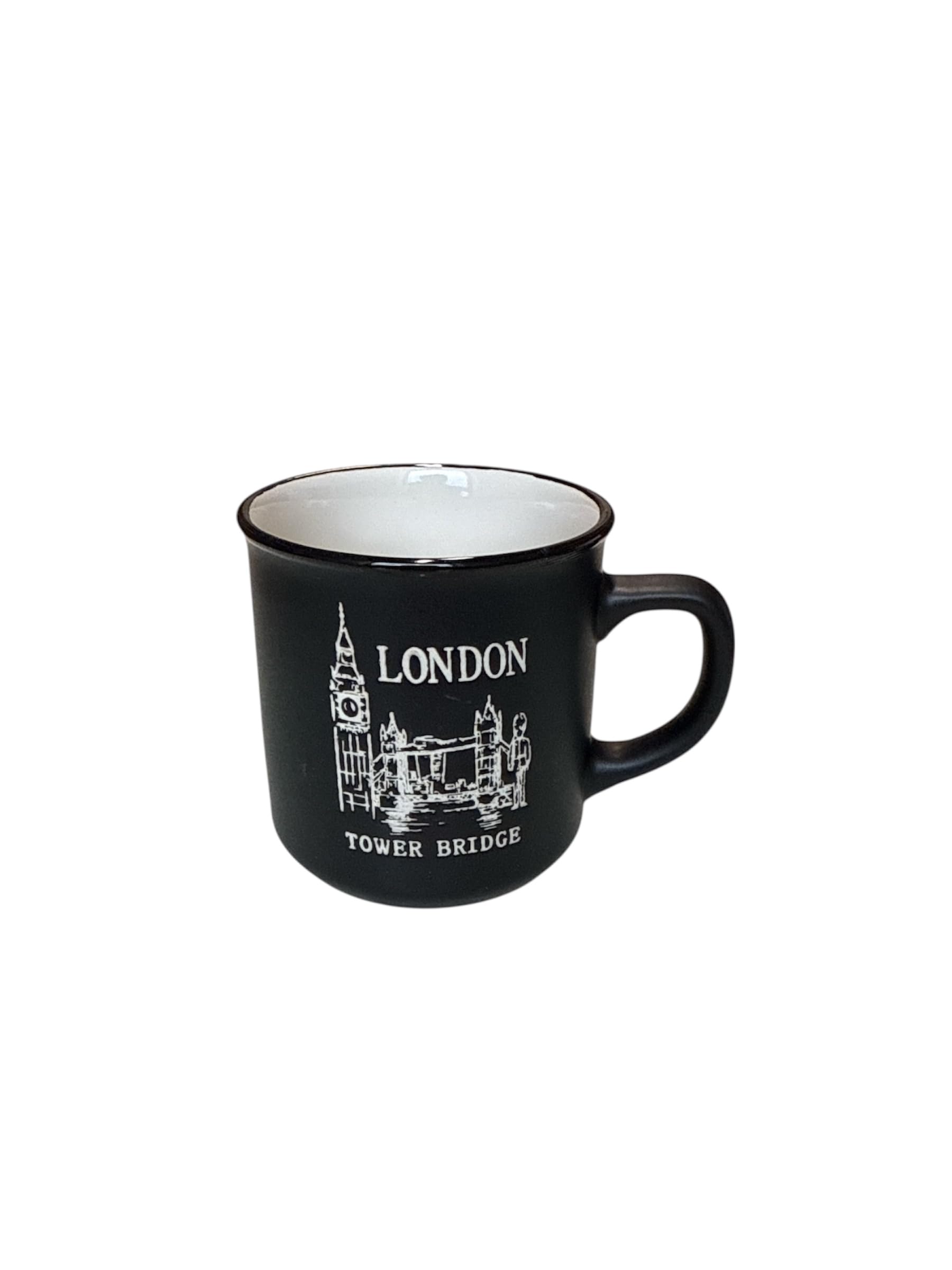 Ceramic London Souvenir Mug London icon Cup.Black Colour Mug Large Cup (Black Mug)