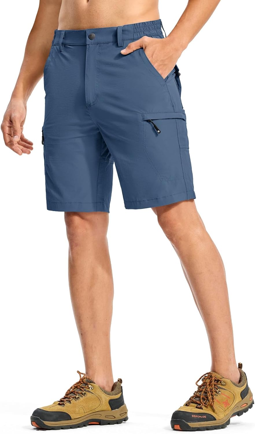 Rdruko Men's Hiking Shorts 9" Quick Dry Lightweight Outdoor Work Travel Golf Casual Cargo Shorts with 6 Pockets - Image 6