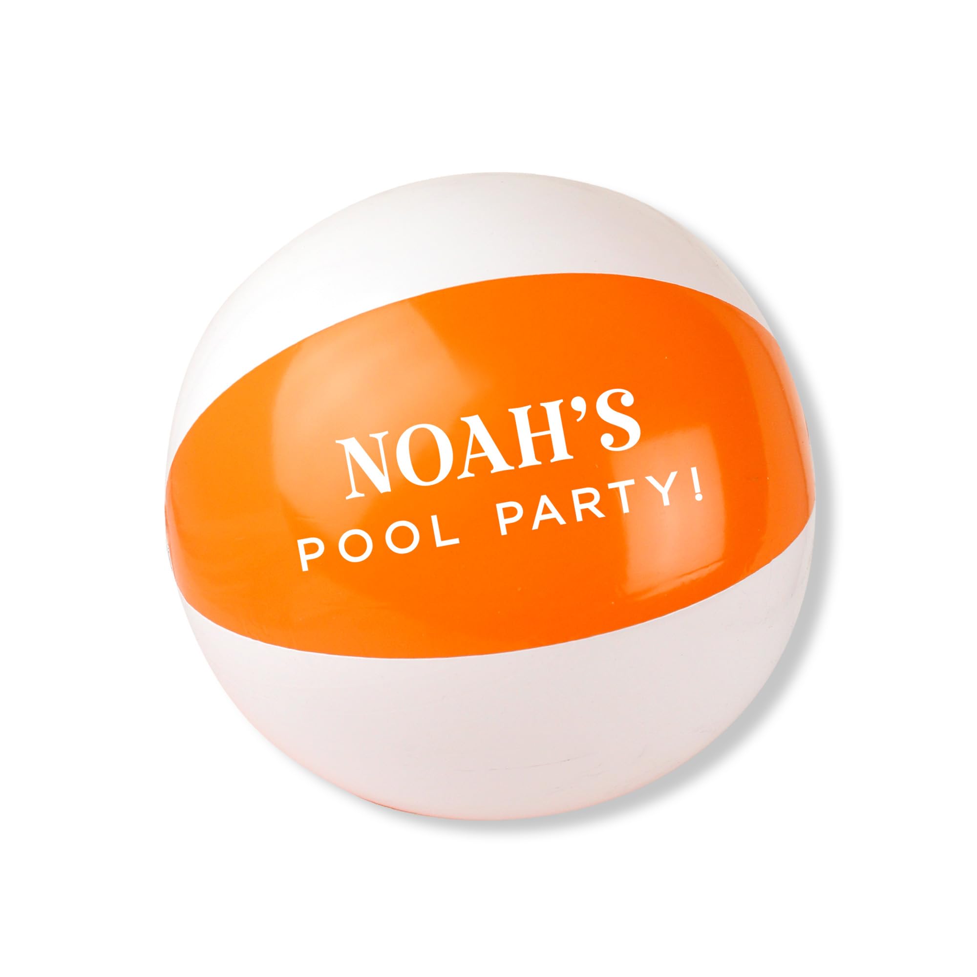 GiftsinaJiffy Personalised Inflatable Beach Balls, Custom Name Pool Party Balls 22cm, Summer Party Favours for Kids & Adults, Hen Party, Birthday, Holiday & Bulk Beach Accessories (Orange)