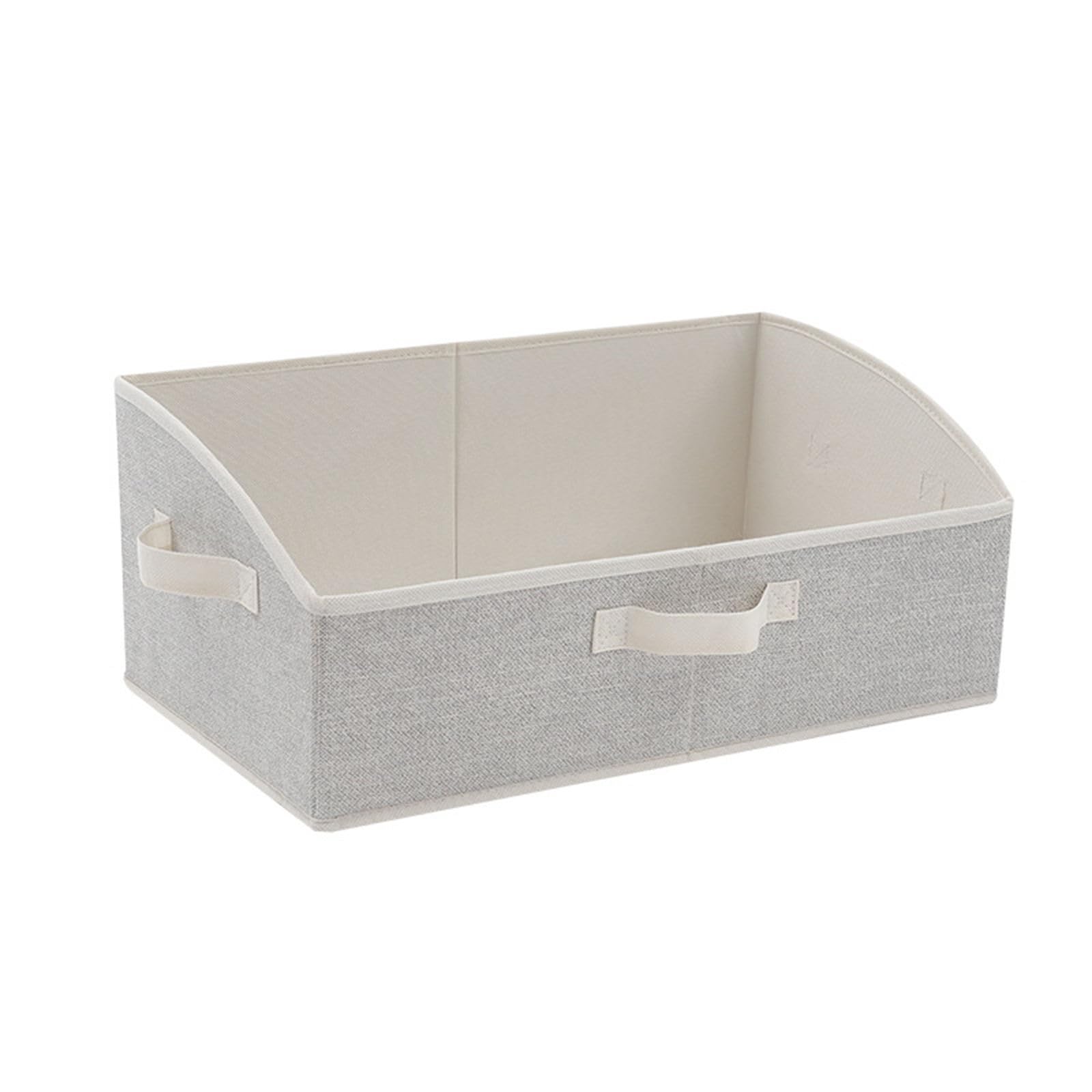 Msioytog Closet Storage Bins for Shelves, Trapezoid Storage Bin Closet Shelf Organizers for Clothes, Toy, Towel, Book, Baby Clothing Fabric Trapezoid Organizers