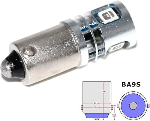 Miniatura 4 de PHINLION BA9S Bombillas LED azules, súper brillantes 2835 5-SMD miniaturas BA9 1816 1889 1895 64111 H5W H10W LED de repuesto para luces de mapa,
