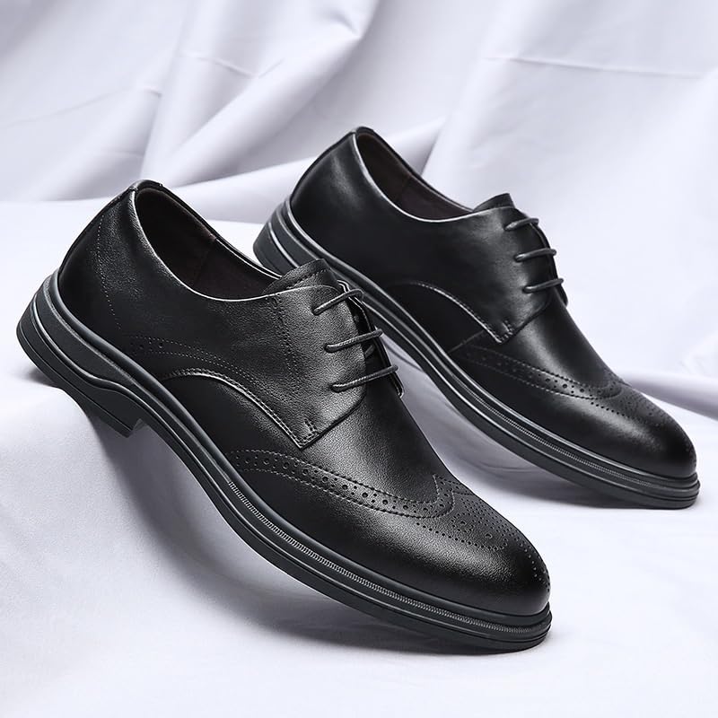 Dress Oxford Shoes for Men Fashion Black Brown Dress Shoes Mens Business Shoes PU Leather Oxford Social Luxury Shoes Boys Prom Casual Footwear Pointed Toe2