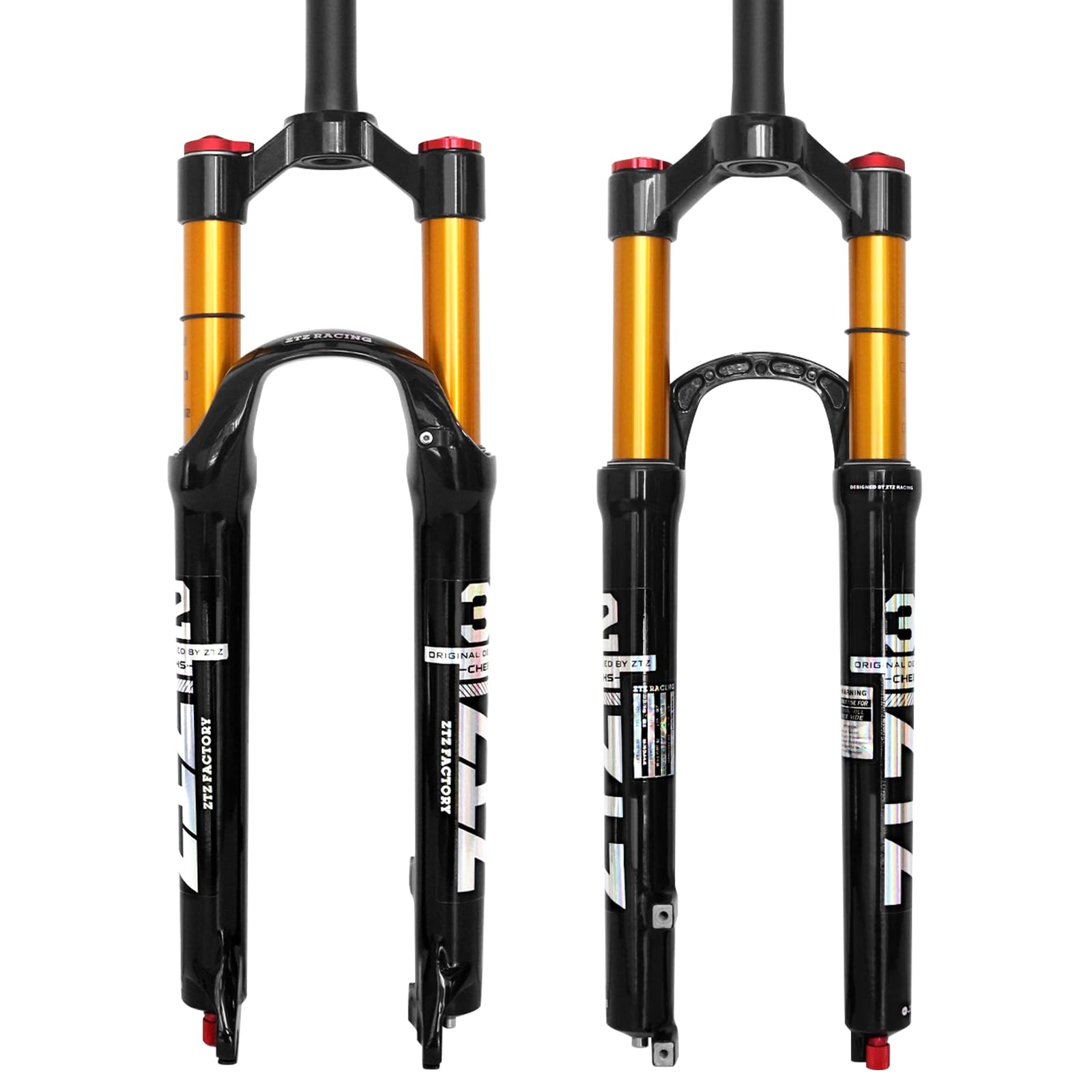 MTB Fork,Mountain Front Fork Air Pressure Shock Absorber,120mm Travel,1 1/8 Straight Tube, QR 9mm*100m MTB Air suspension fork, for XC/AM Mountain Bike