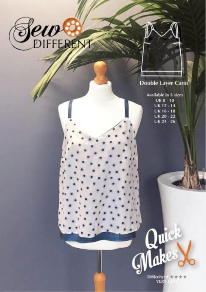 Sew Different Sewing Pattern Double Layer Cami Women UK Sizes: 8-26