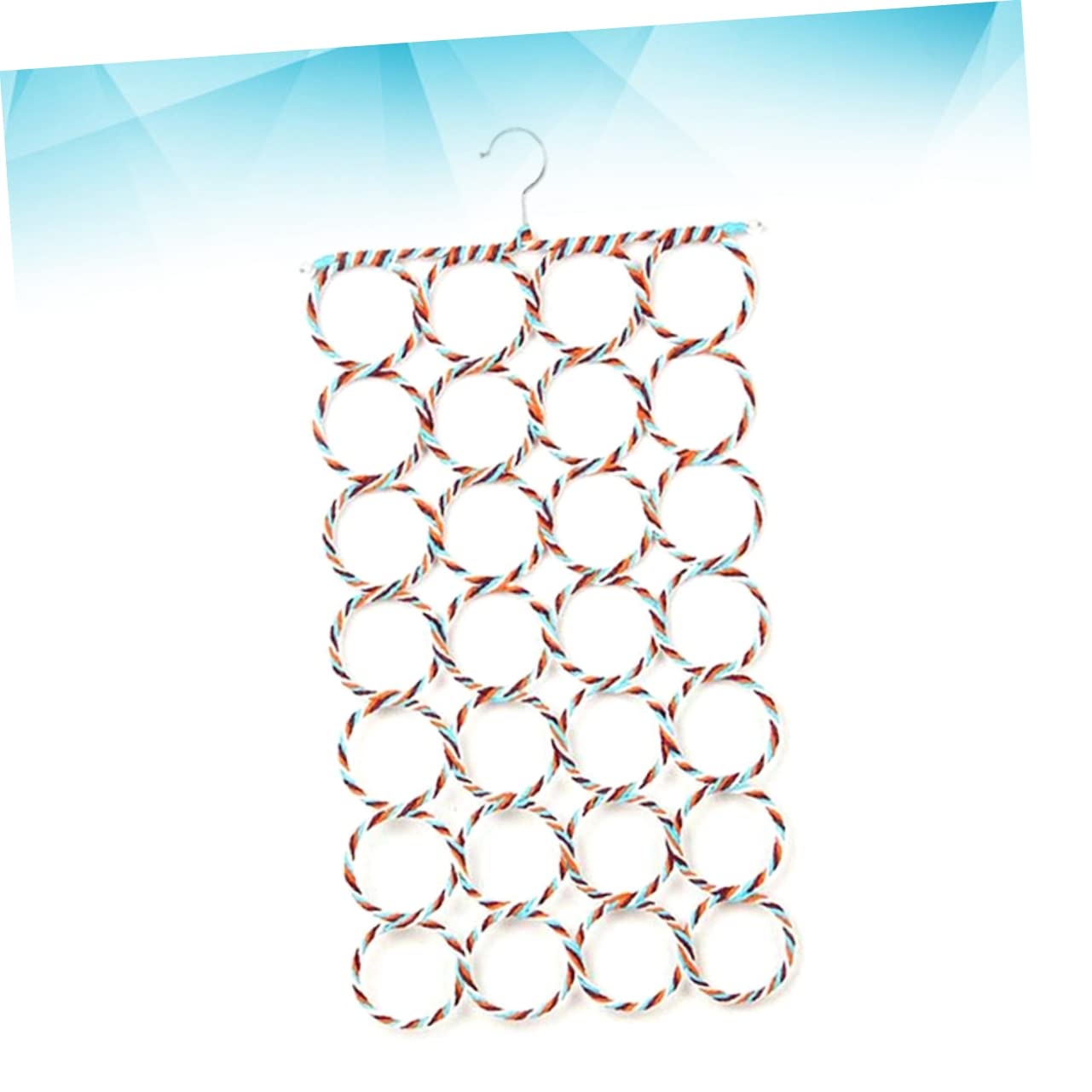 Happyyami 1pc Multi Purpose Scarf Rack with Circles Versatile Tie Holder Closet Organizer for Scarves Belts and Accessories Easy Installation Space Saving Design Mixed Color