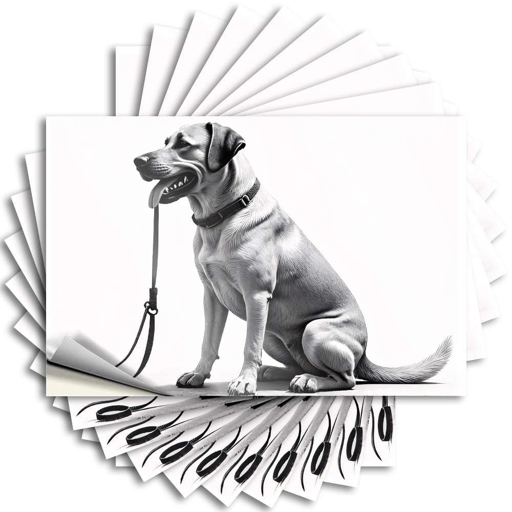 Dog Holding Leash in Mouth. Garage Coastal - Men Decals Self Adhesive Sticker(8X12CM)