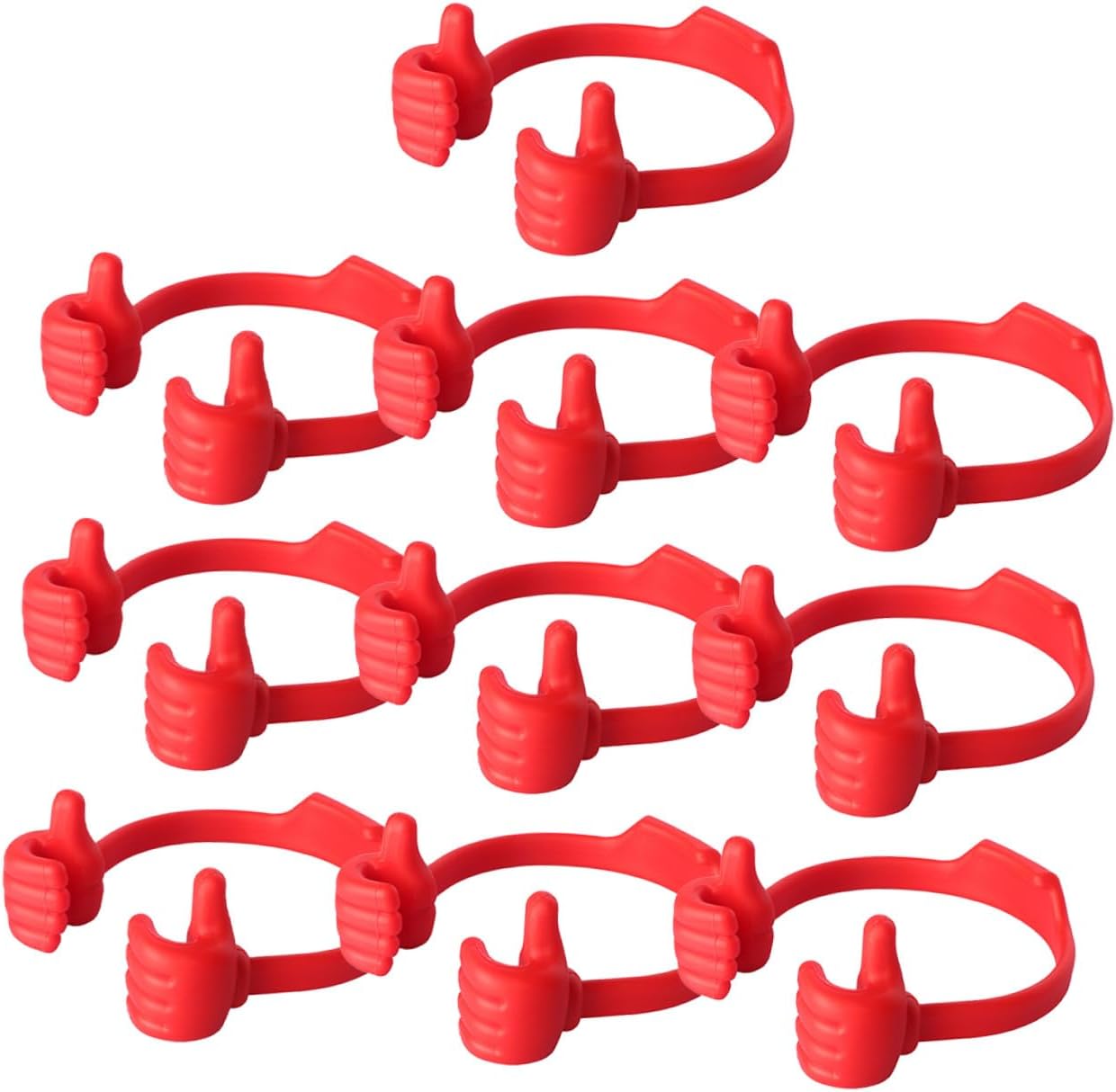 10pcs Thumbs- Phone Stand Holder for Home and Office Desk, Cute Mobile Phone Holding Bracket in Red, Portable Smartphone and Tablet Support Rack for Daily Use