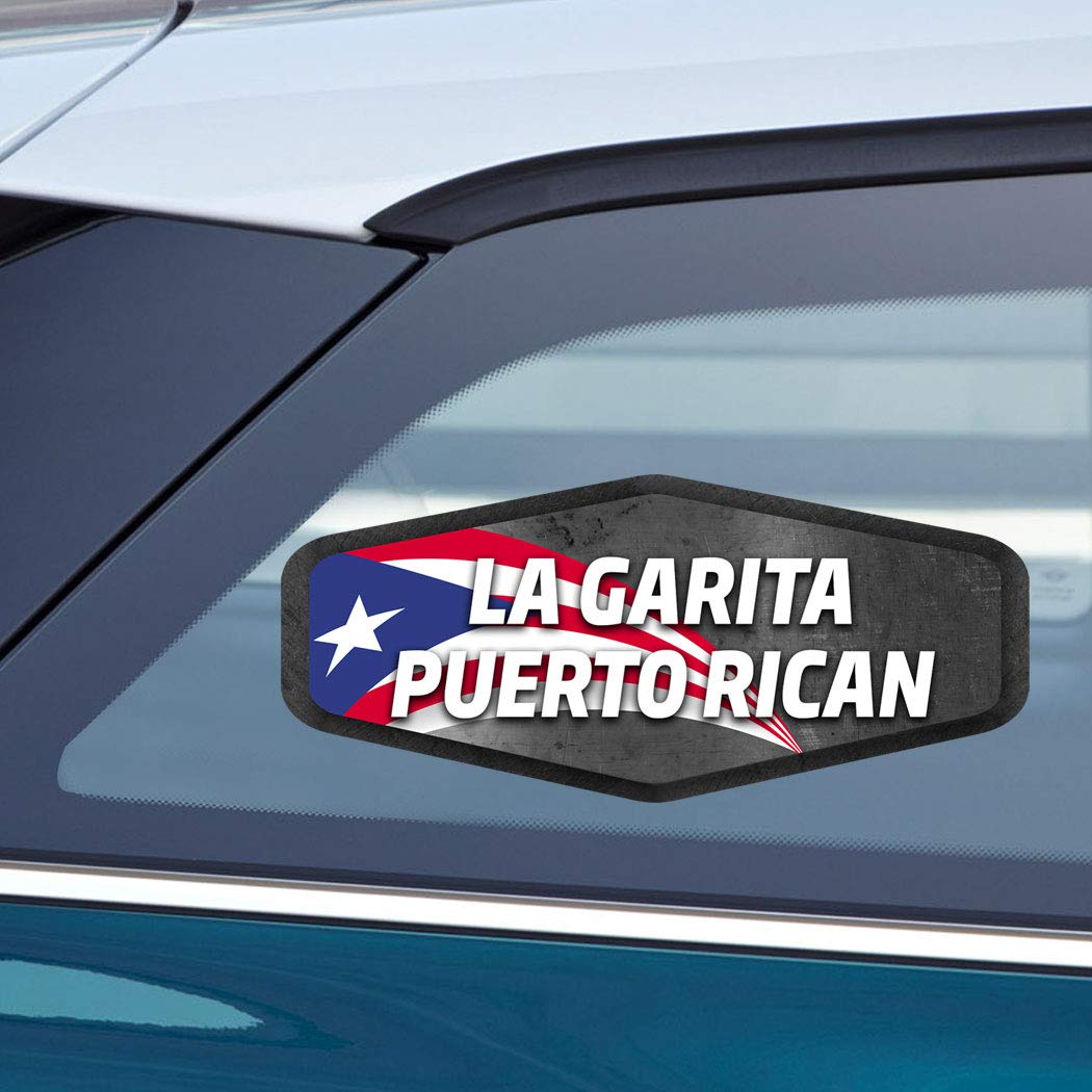 Makoroni LA GARITA Puerto Rican Puerto Rican Flag, CAR Magnet-Magnetic Bumper Sticker 3.5x8 or 4.5x10 inc., DesF98