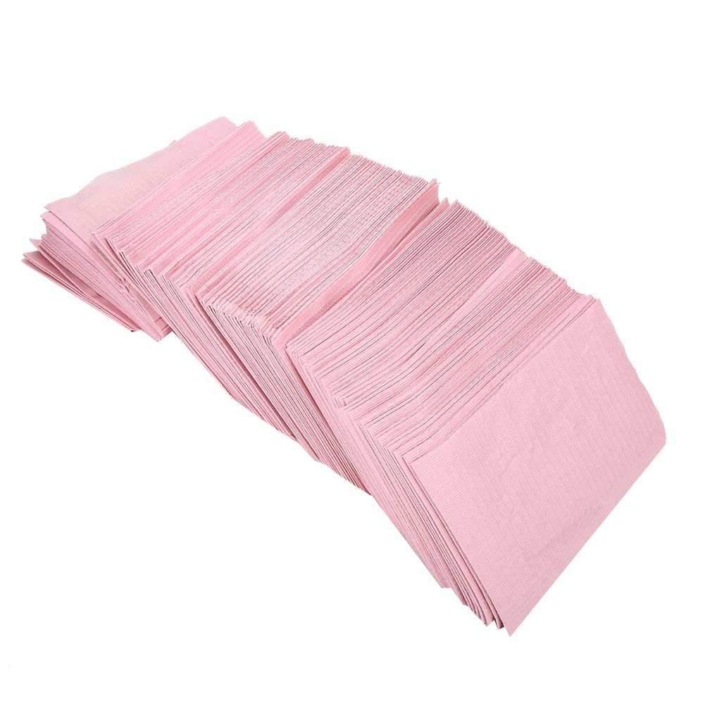 125 Stück Zahnarzt-Lätzchen, Rosa, Einweg-Zahntuch, Handtuch, wasserdicht, Patienten-Lätzchen, Tattoo-Schal, Zahnarzt, Mundhygiene, Patienten-Lätzchen für Zahnarzt, Klinik (rosa)