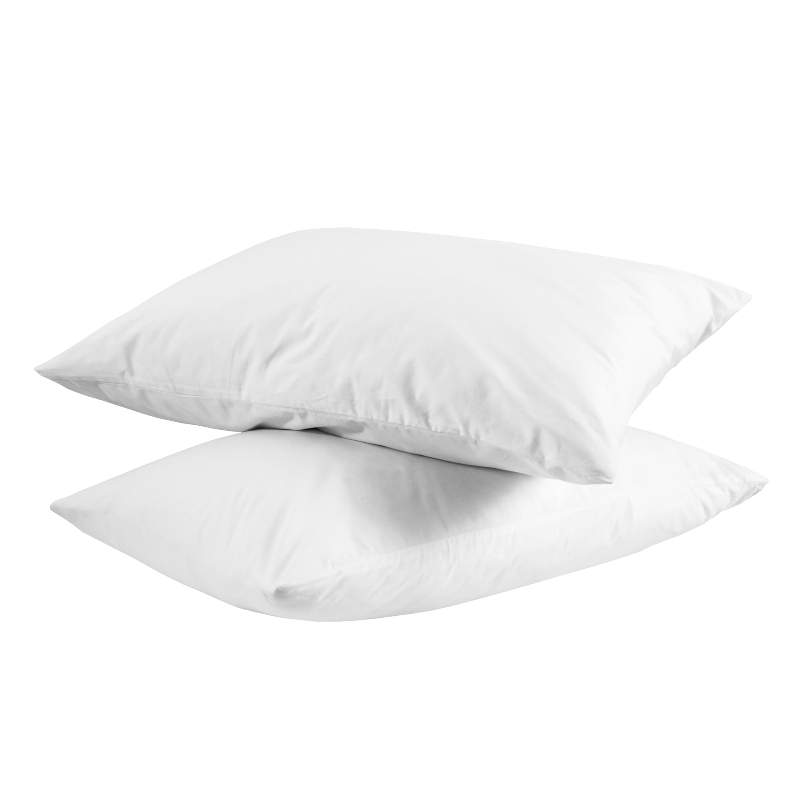 Twin Pack Standard Bed Pillows Set of 2 - Plush Down Alternative Pillows for Sleeping - Soft Support for Back, Side, Stomach Sleepers - Breathable Cotton Blend Cover - Made in USA