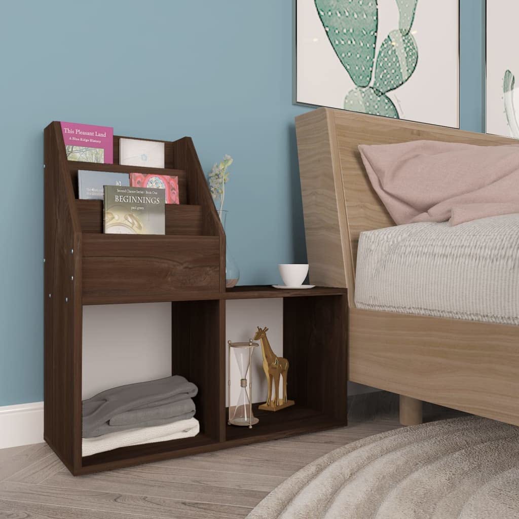 INLIFE Librería infantil de roble ahumado, 71 x 30 x 78,5 cm, aglomerado-9520
