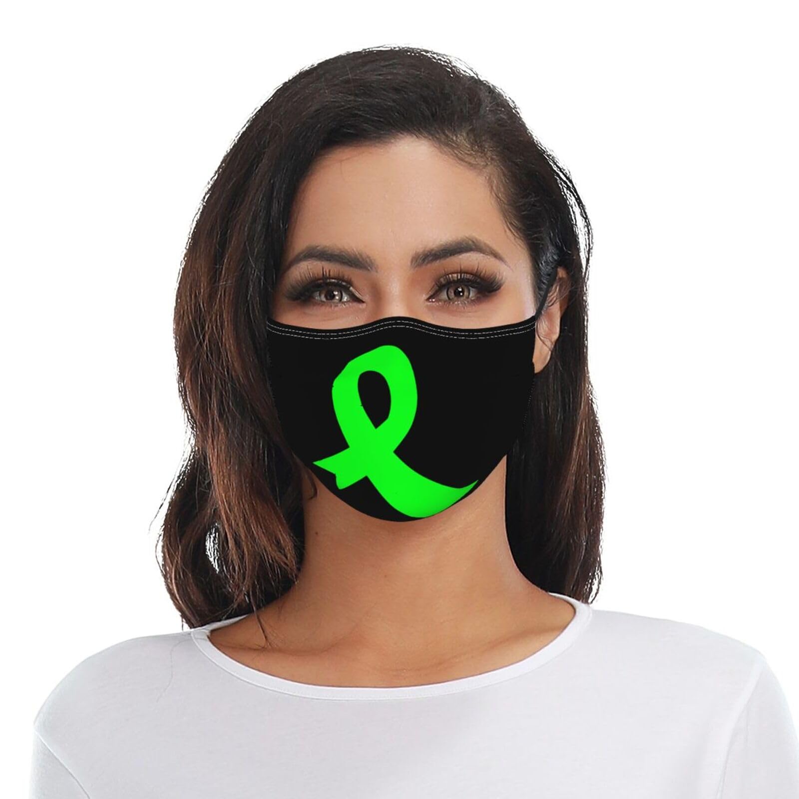 Lymphoma Cancer Awareness America Flag Green Ribbon Adult Dust Mask Adjustable Dust Face with 2 Filter23