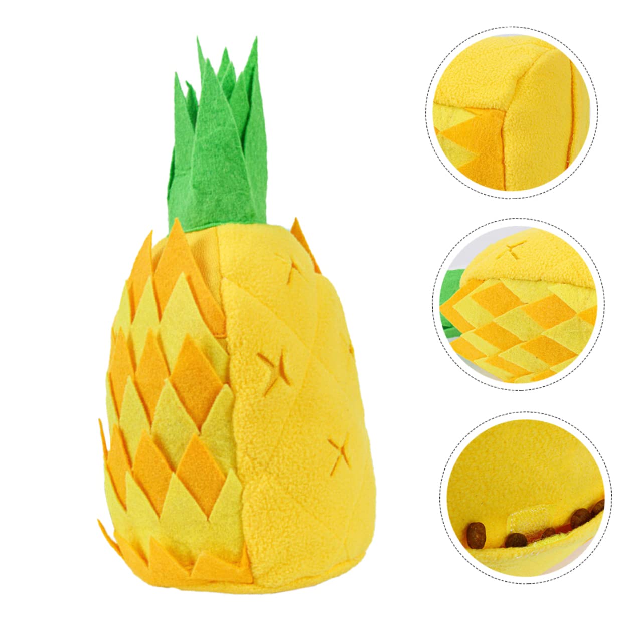 Yardwe Jouet à Renifler pour Chien Jouet pour Chiot Jouet à Mâcher pour Chien Ananas