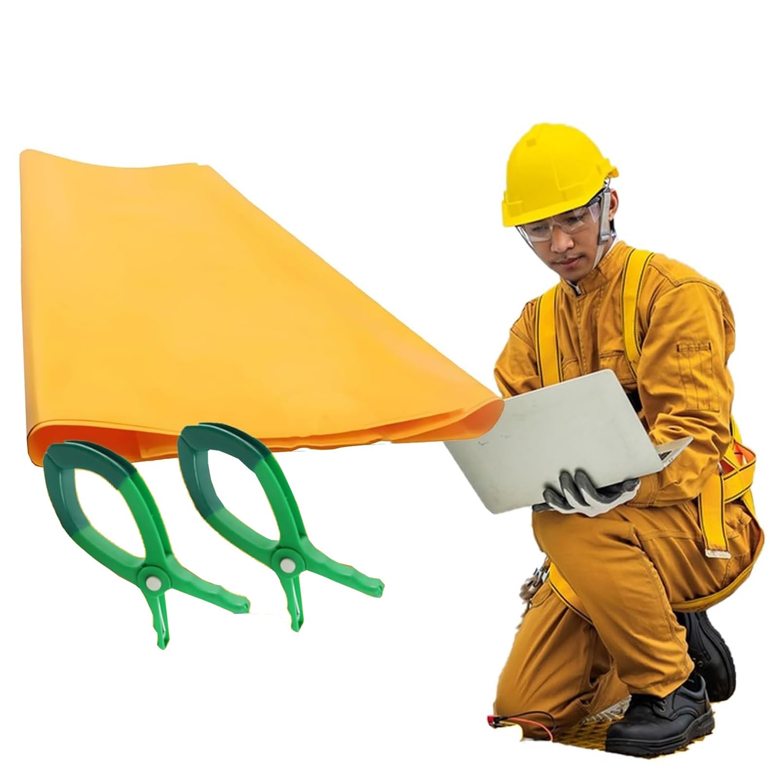 Hochspannungs-Isolierdecke 10 kV – Flammhemmende Elektriker-Sicherheitsmatte, 100 x 200 cm (39,4 x 78,7 Zoll) für gewerbliche Elektroisolationswerkzeuge