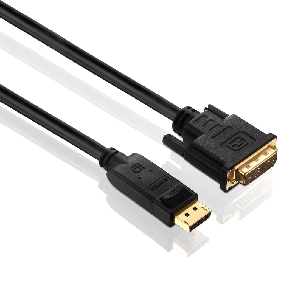 Câble DisplayPort à DVI-D PureLink PI5200 de 2m noir pour écran Full HD 1080p